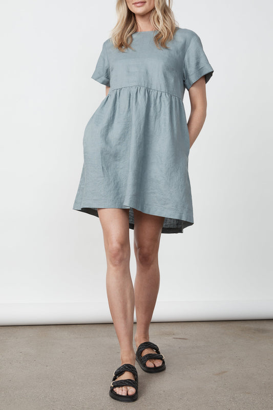D-Luxe Linen Boxy Dress