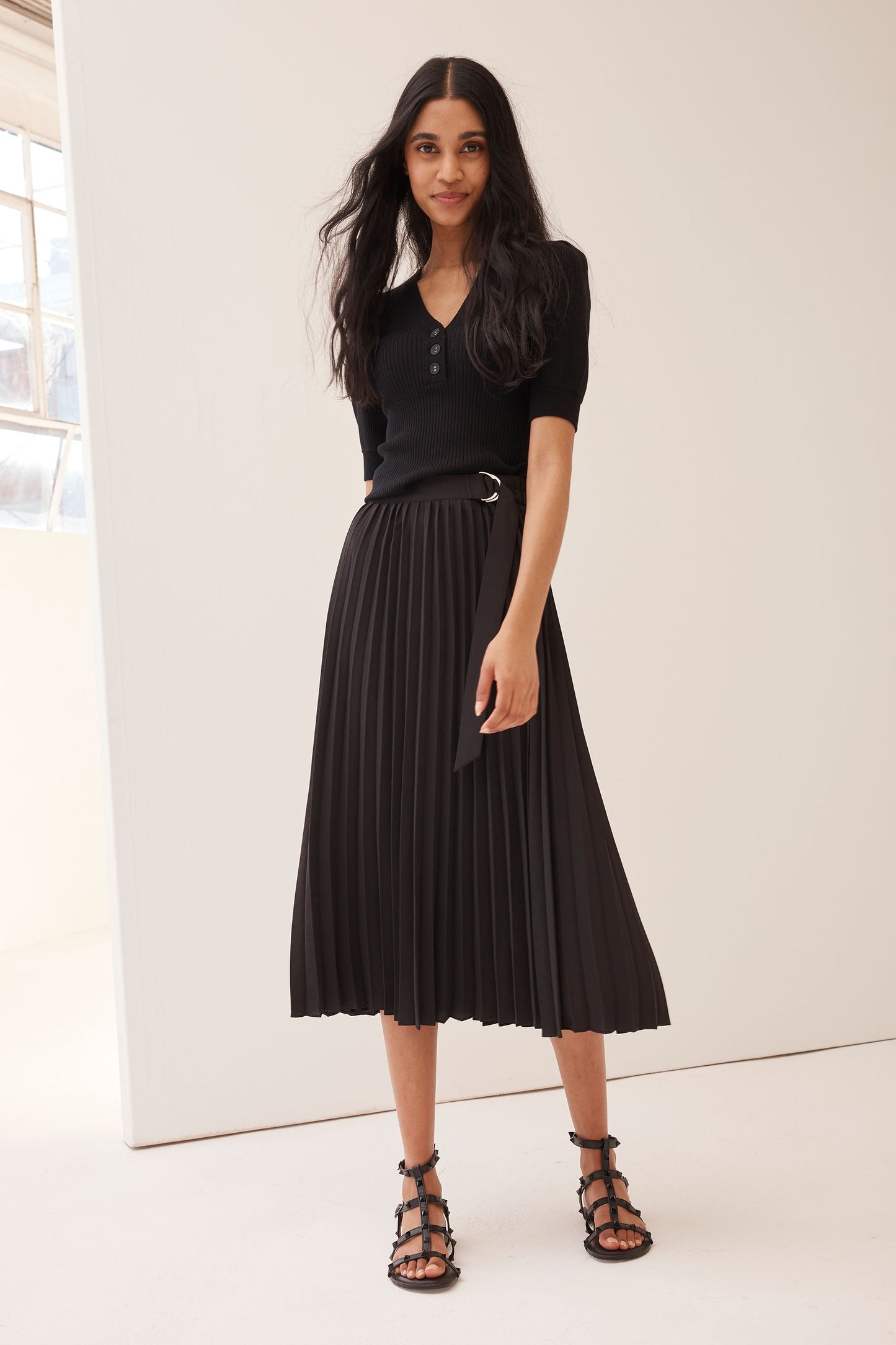 Bailey Rib Knit Henley Top