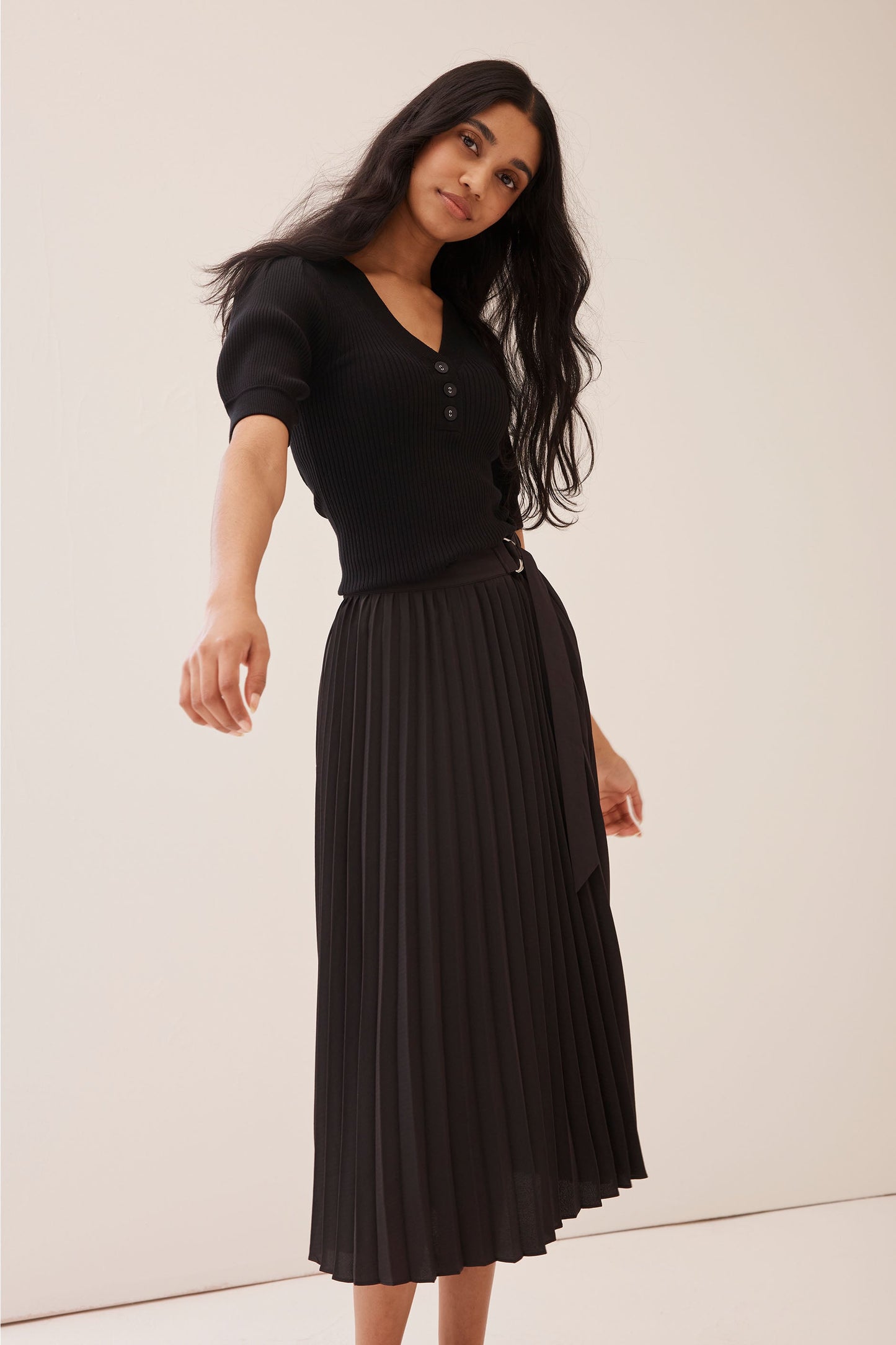 Bailey Rib Knit Henley Top