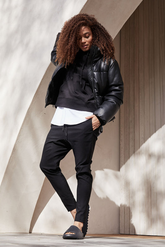 D-Luxe PU Puffer Jacket
