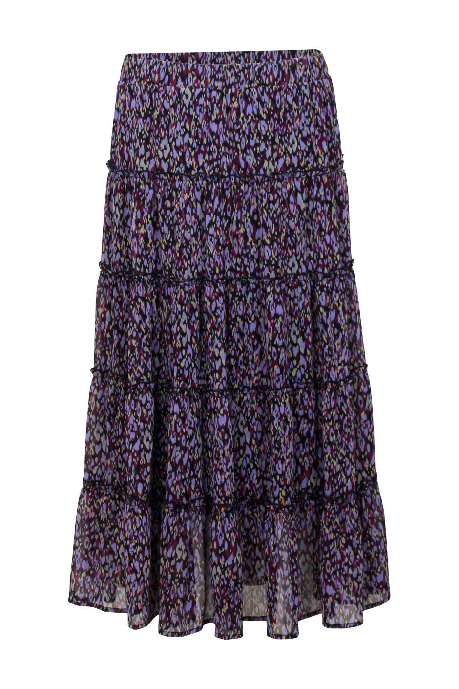 Anna Ruffle Tiered Midi Skirt