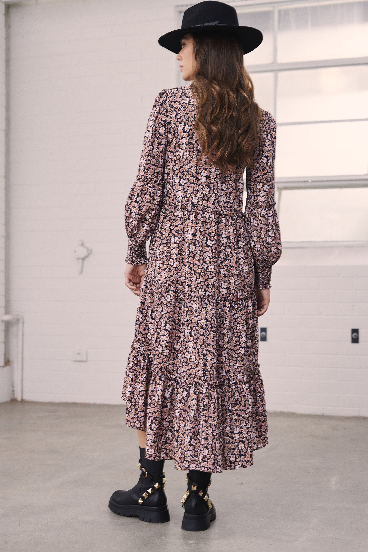 Ariana Ruffle Midi Dress