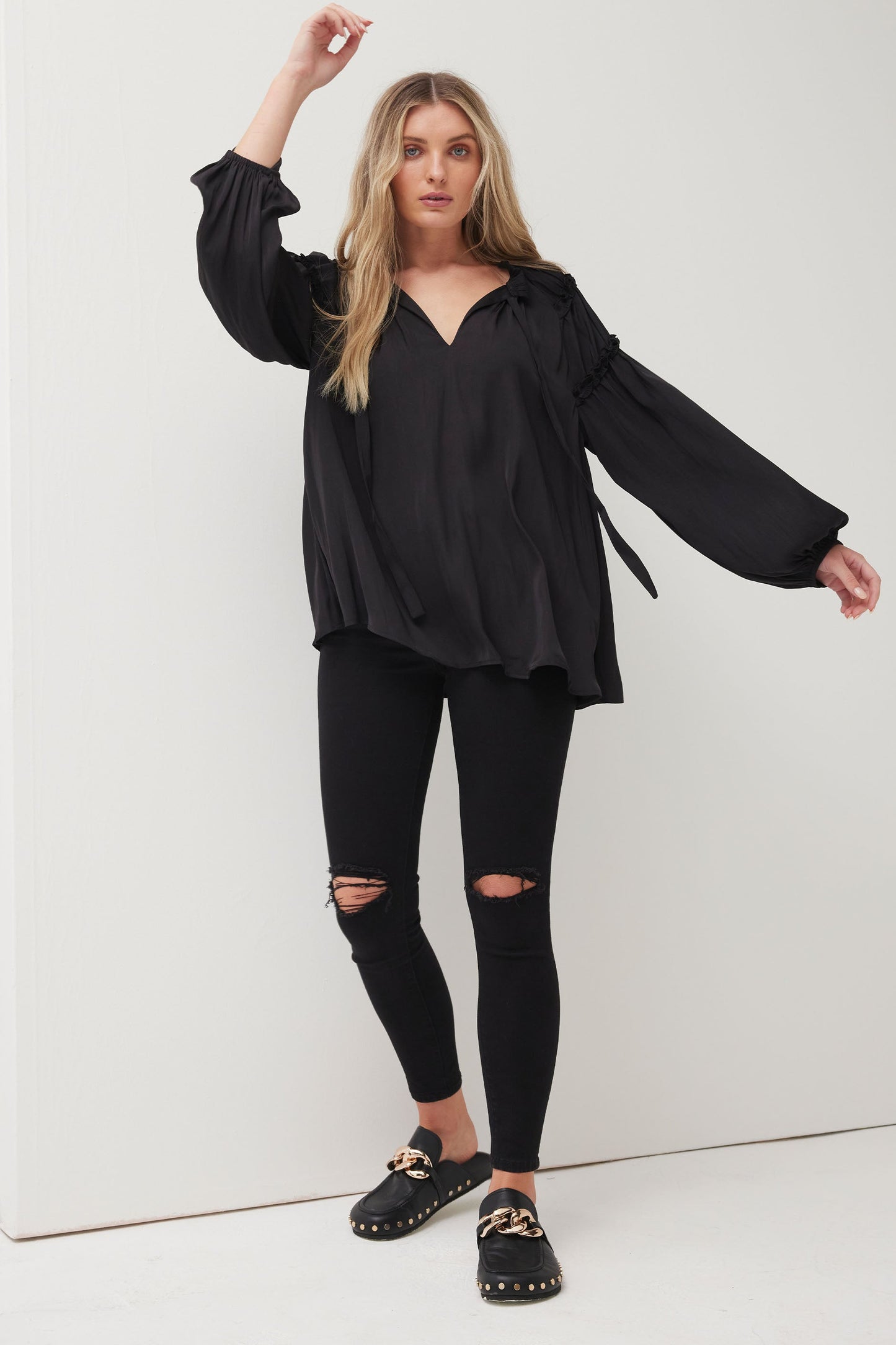 Shari Ruffle Detail Blouse