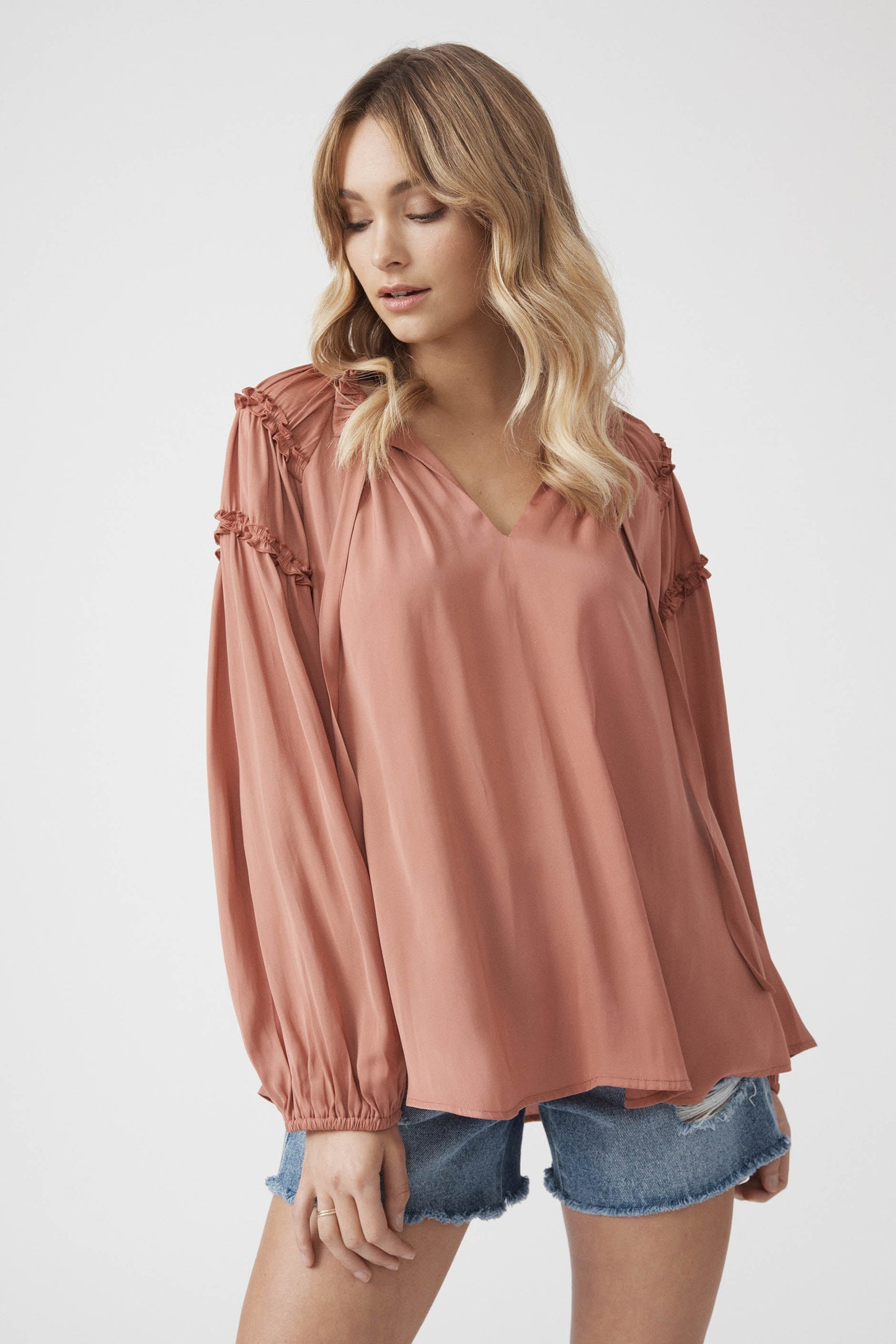 Shari Ruffle Detail Blouse