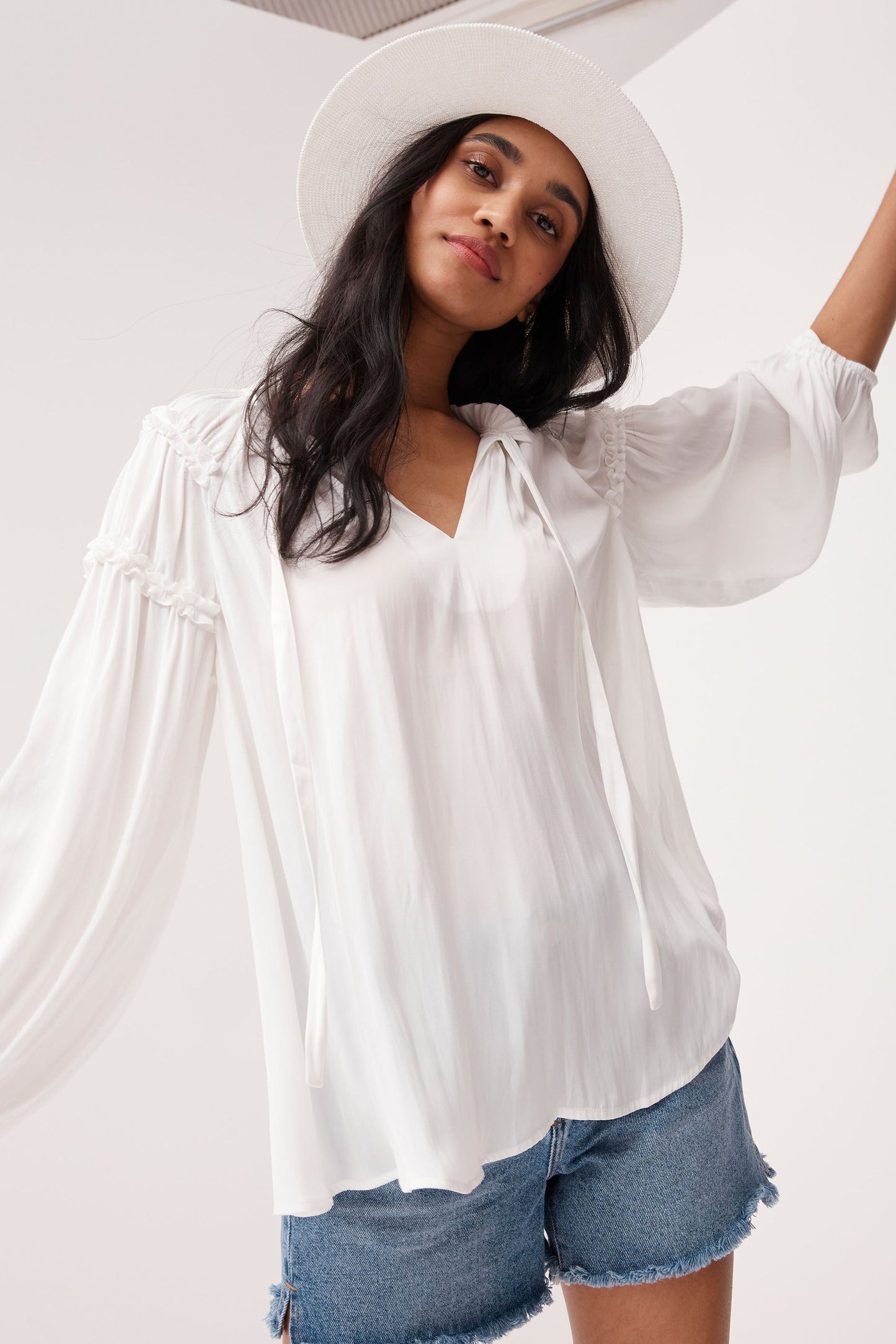 Shari Ruffle Detail Blouse