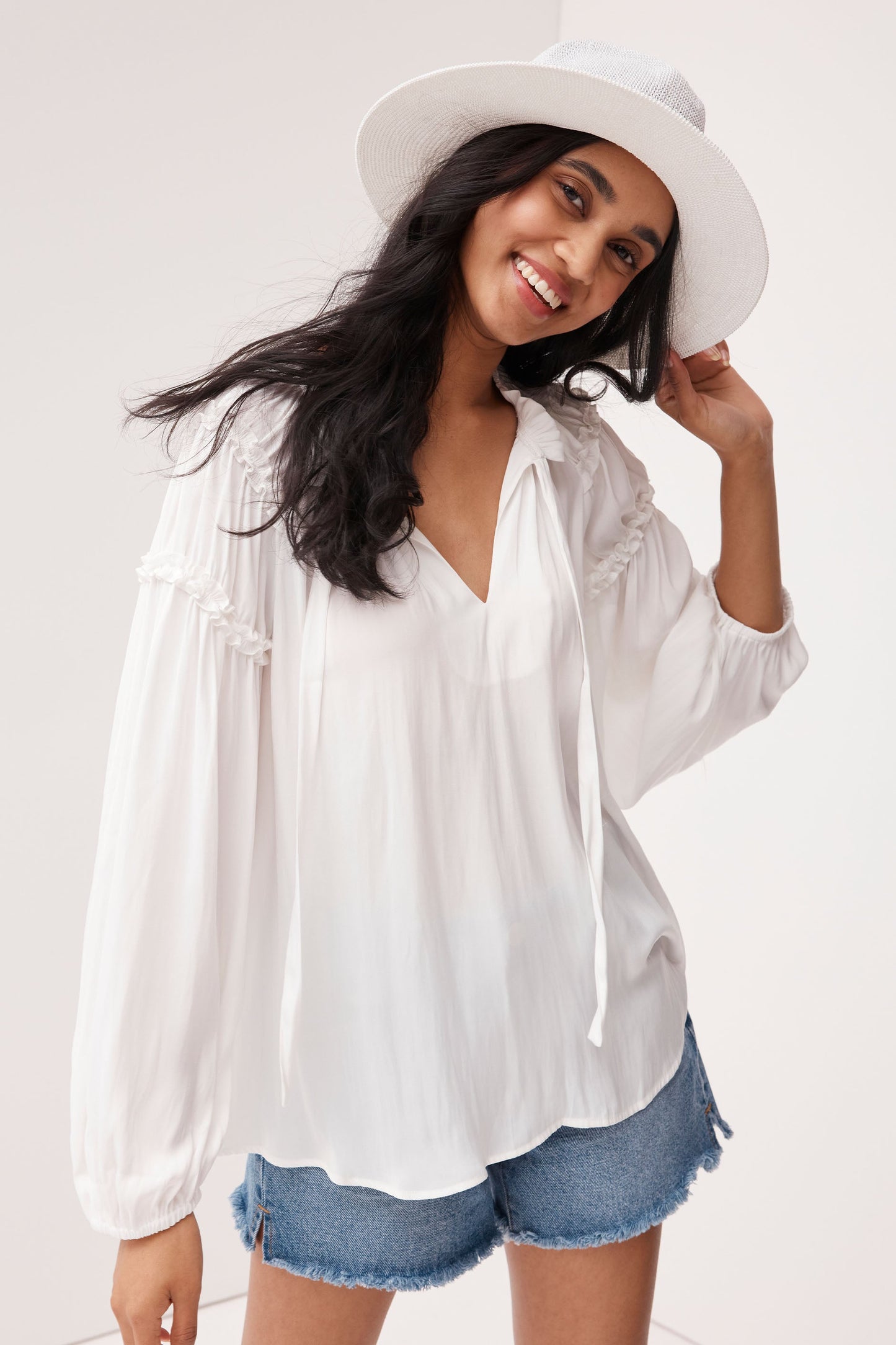Shari Ruffle Detail Blouse