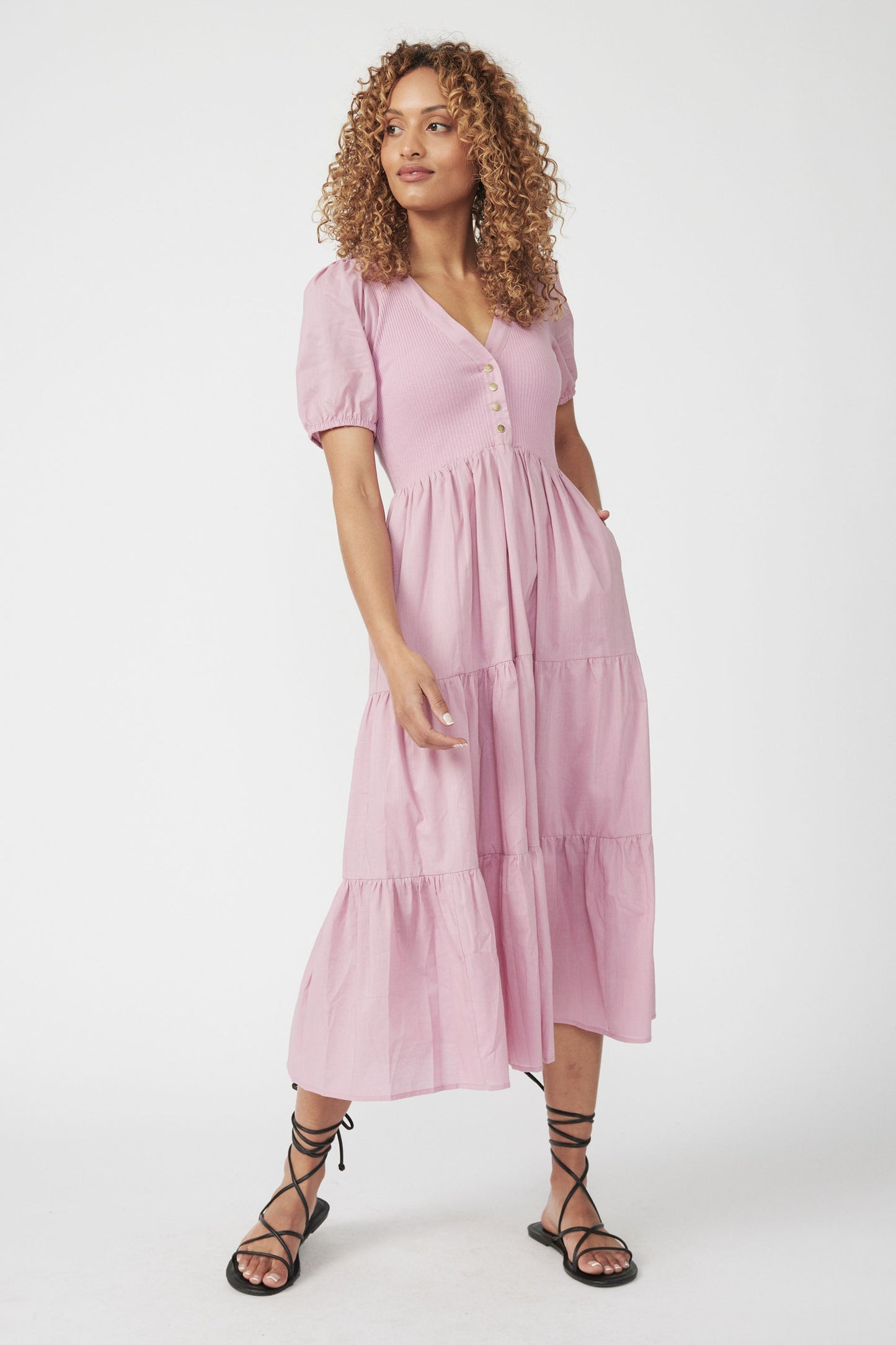 Leanne Spliced Midi Dress