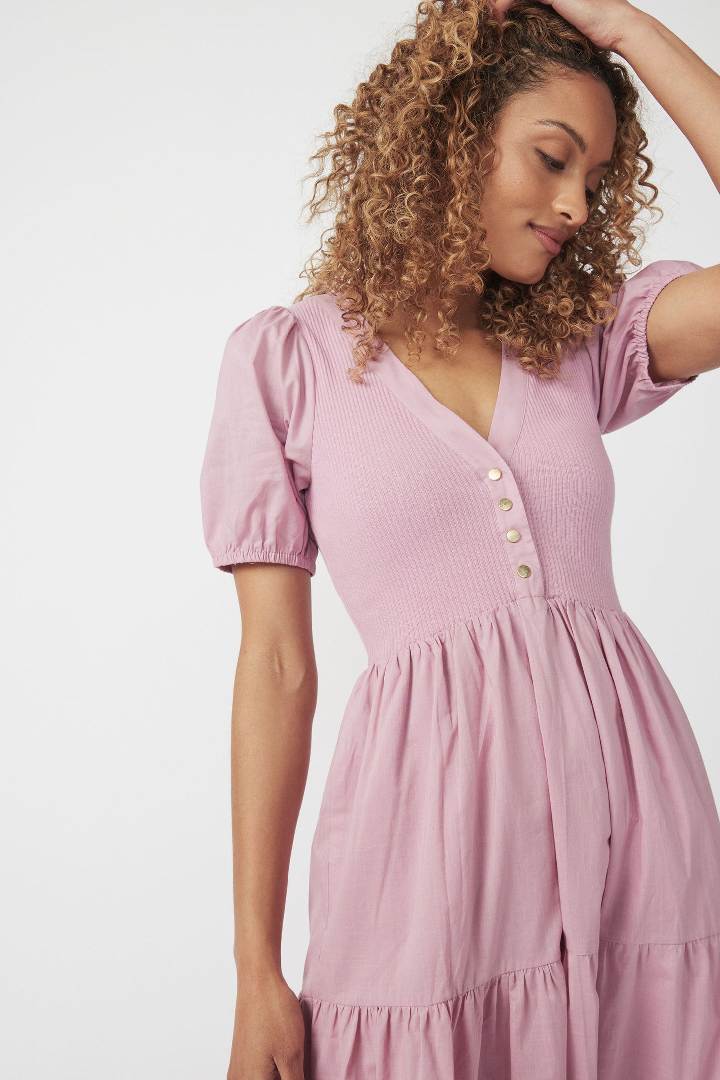 Leanne Spliced Midi Dress