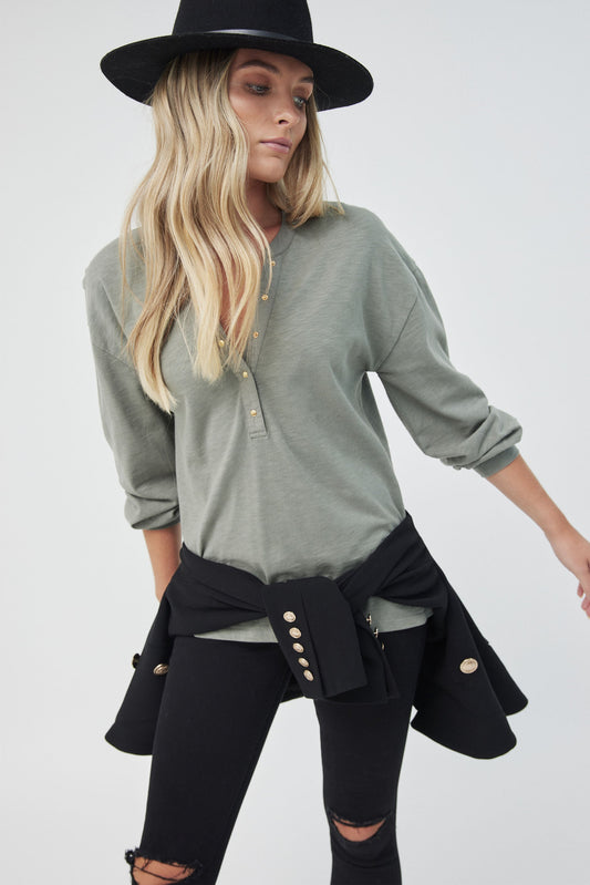 Clover Henley Tee