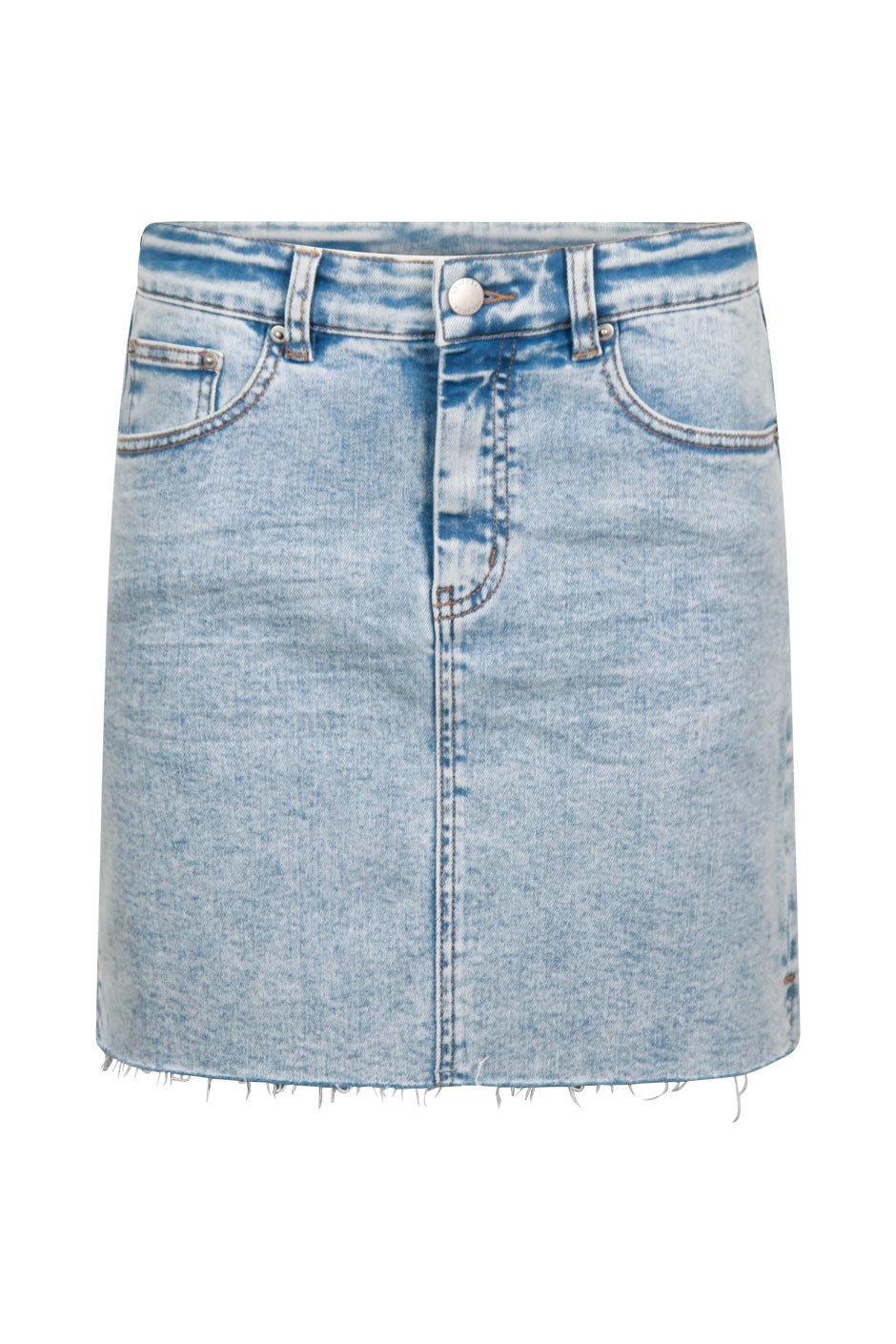 Gina Step Hem Denim Skirt