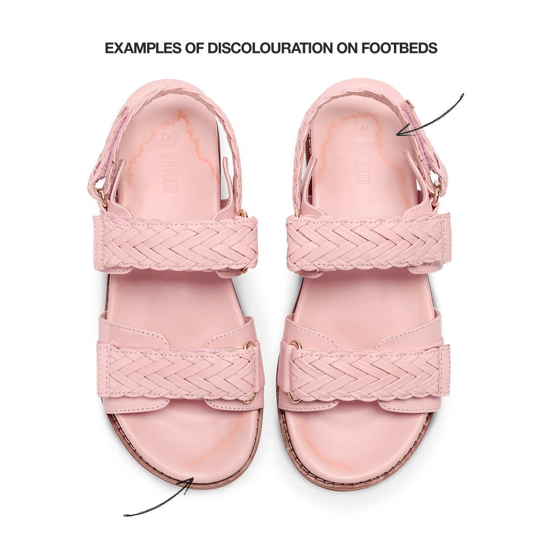 Cygnet Powder Pink Leather Chunky Sandals