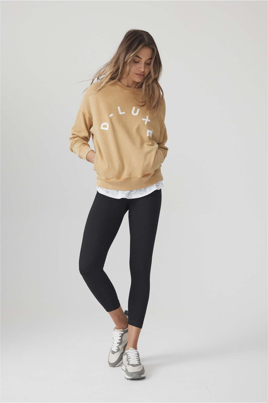 D-Luxe Distressed Print Sweat