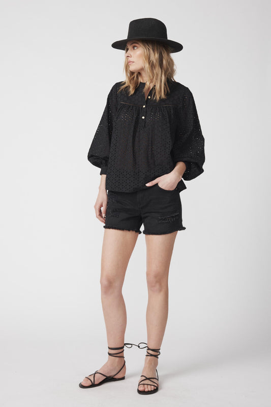 Keely Broderie Top