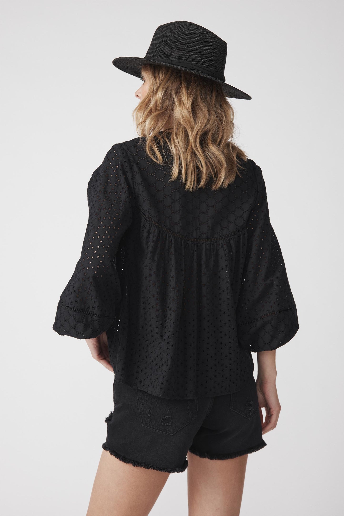 Keely Broderie Top