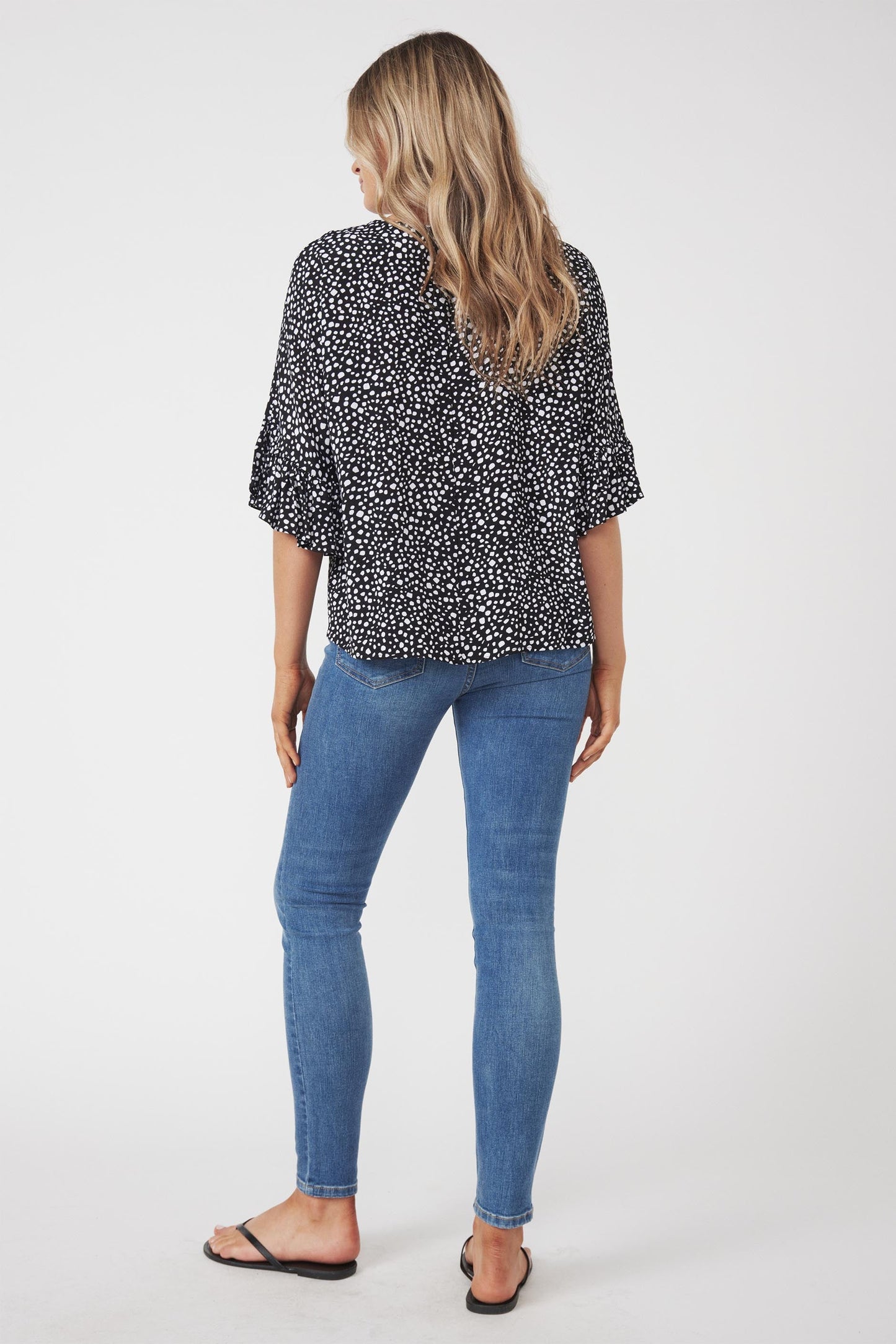 Freda Ruffle Sleeve Top