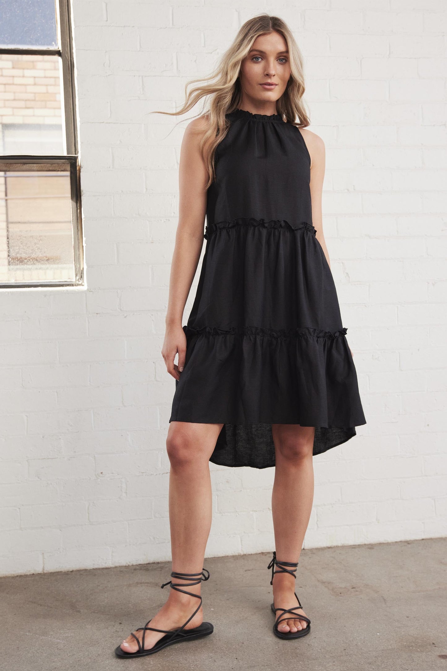 Lydia Ruffle Smock Dress