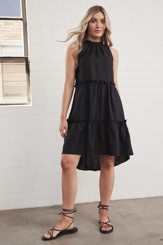Lydia Ruffle Smock Dress