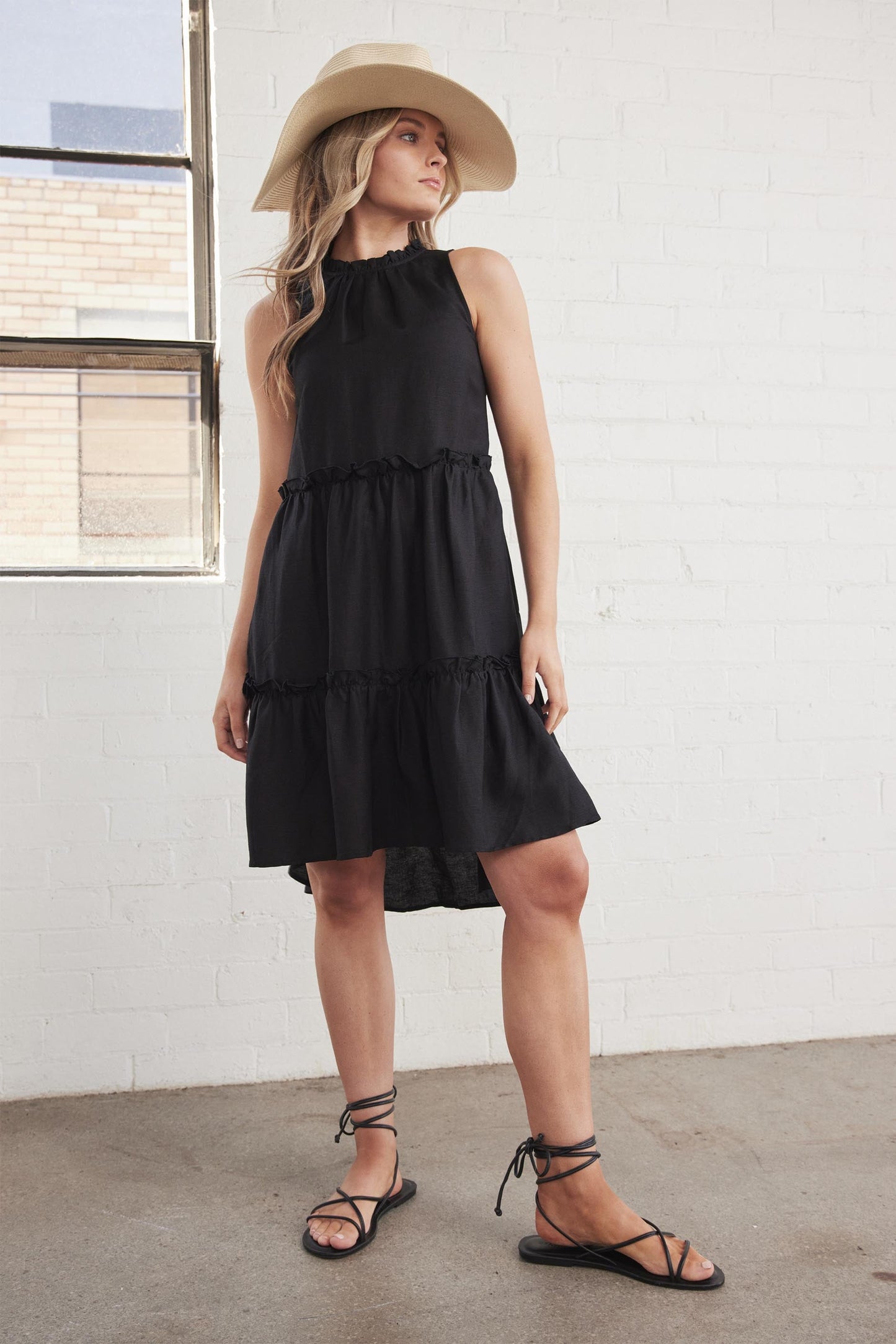 Lydia Ruffle Smock Dress