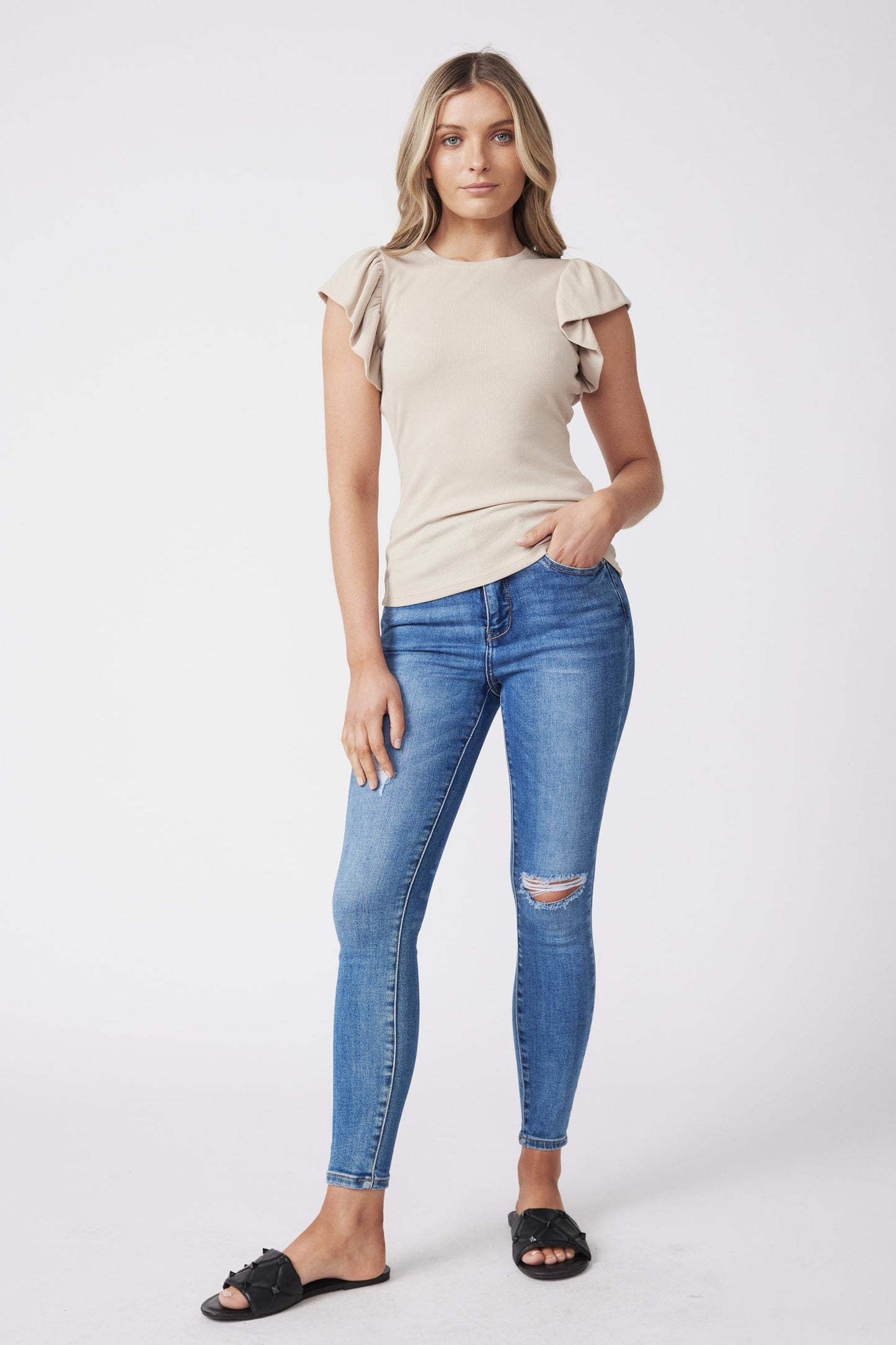Sandra Ruffle Tee