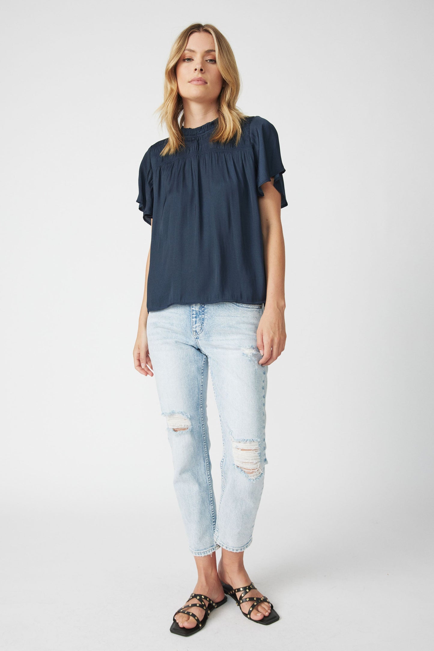 Emilia Flutter Sleeve Top