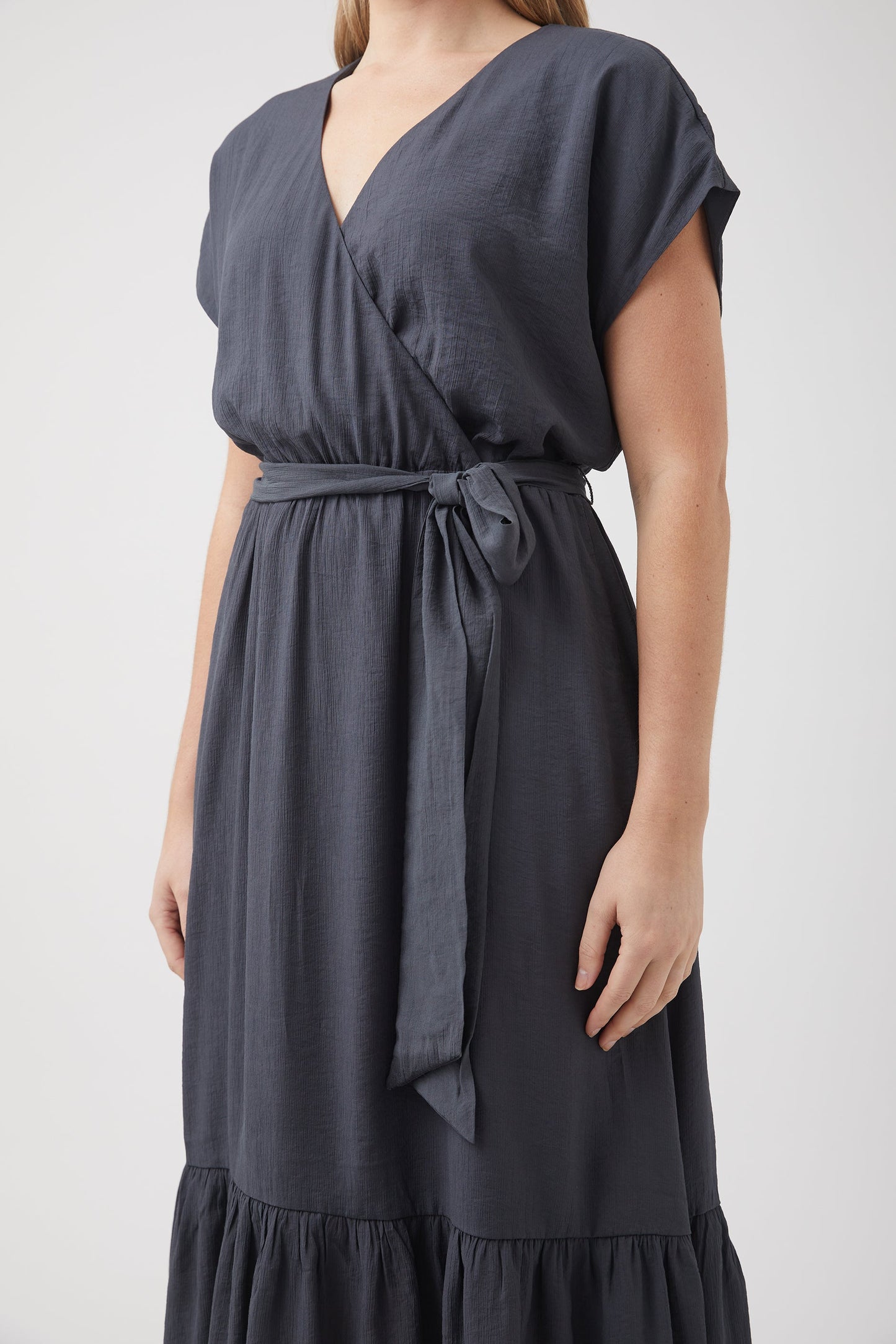 India Cross Front Midi Dress
