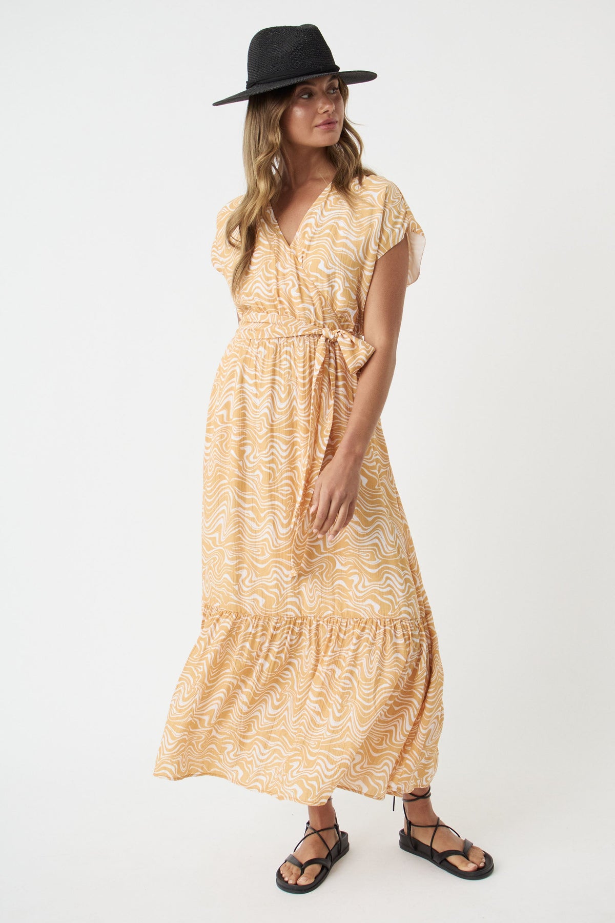 India Cross Front Midi Dress