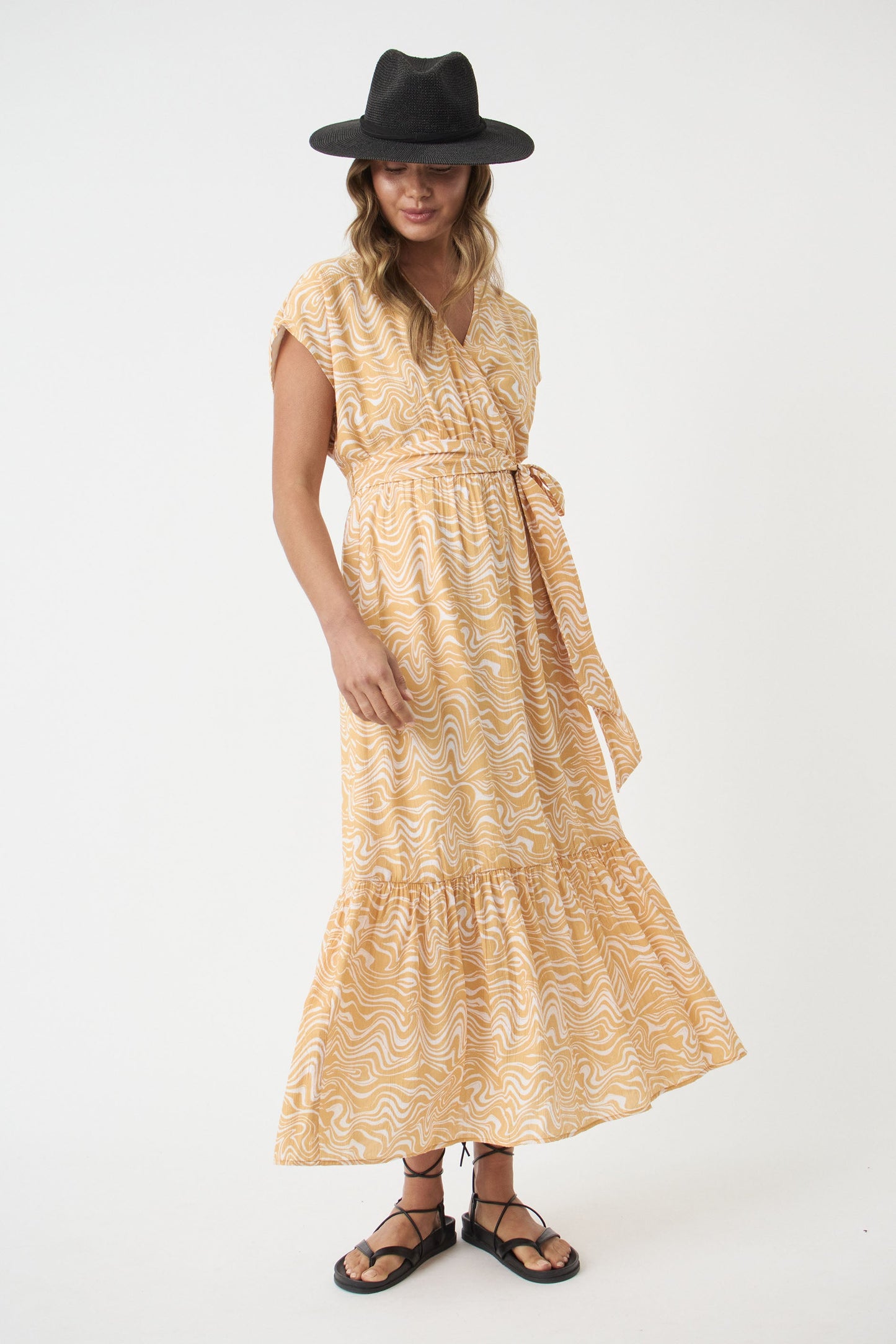 India Cross Front Midi Dress