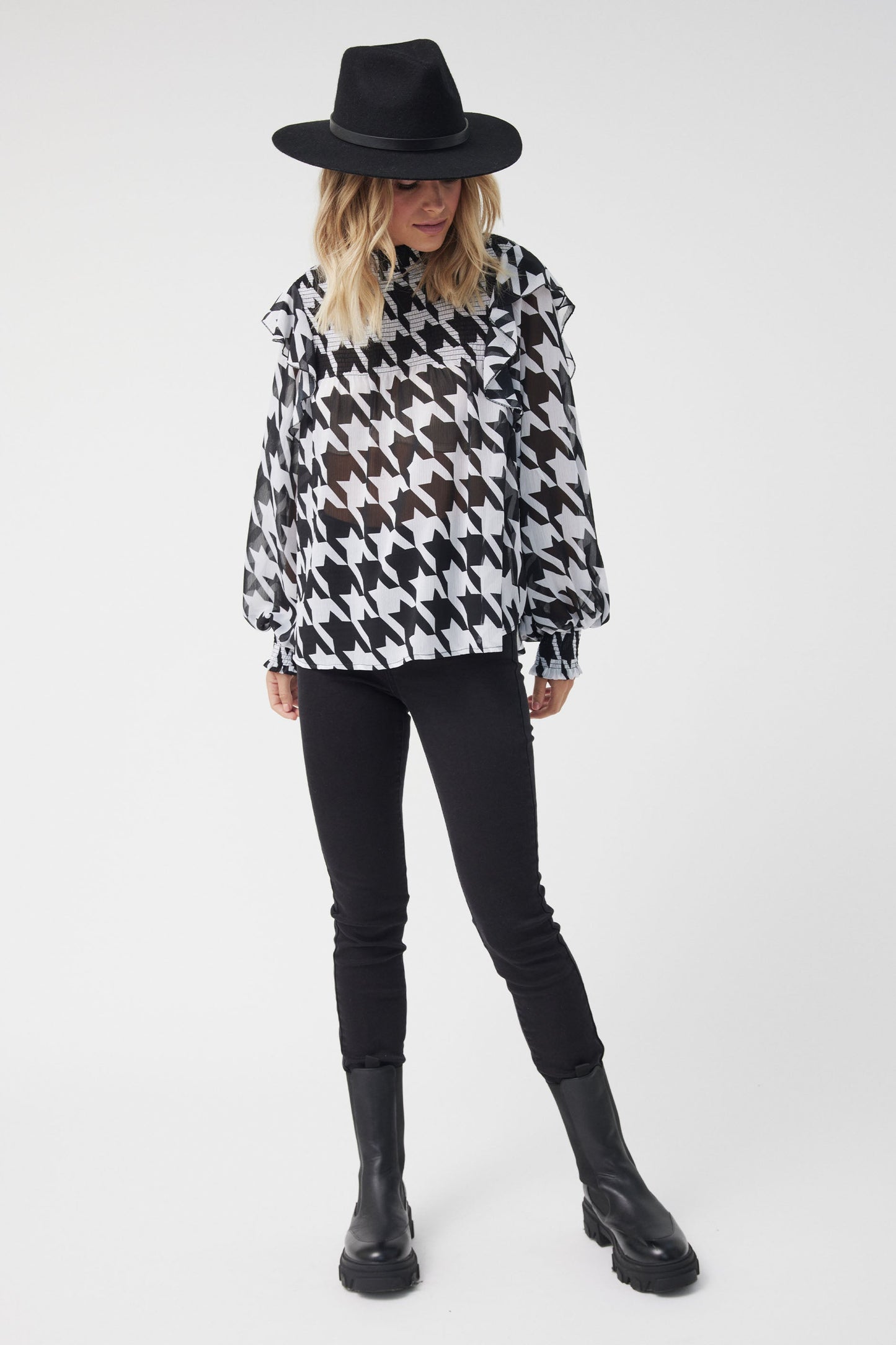 Kellie Shirred Detail Top