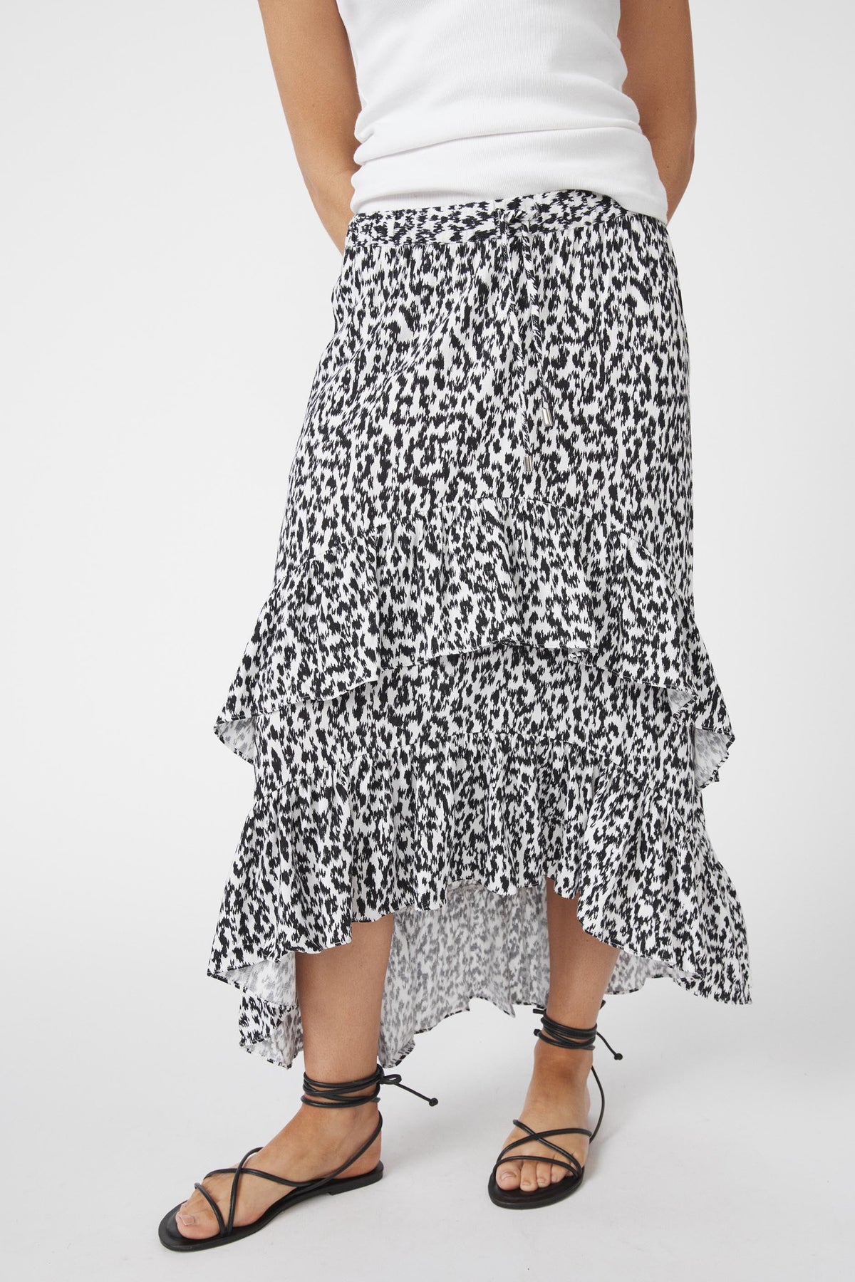 Kasey Ruffle Midi Skirt