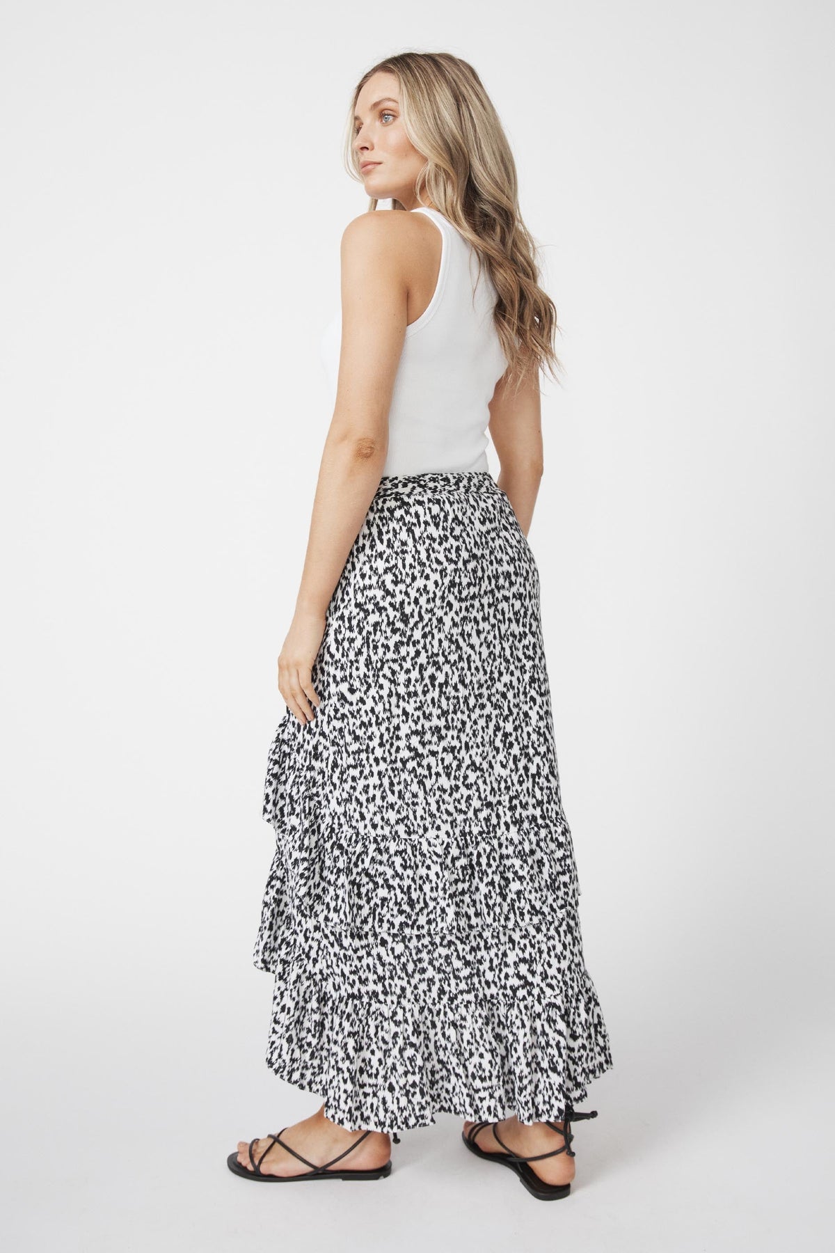 Kasey Ruffle Midi Skirt