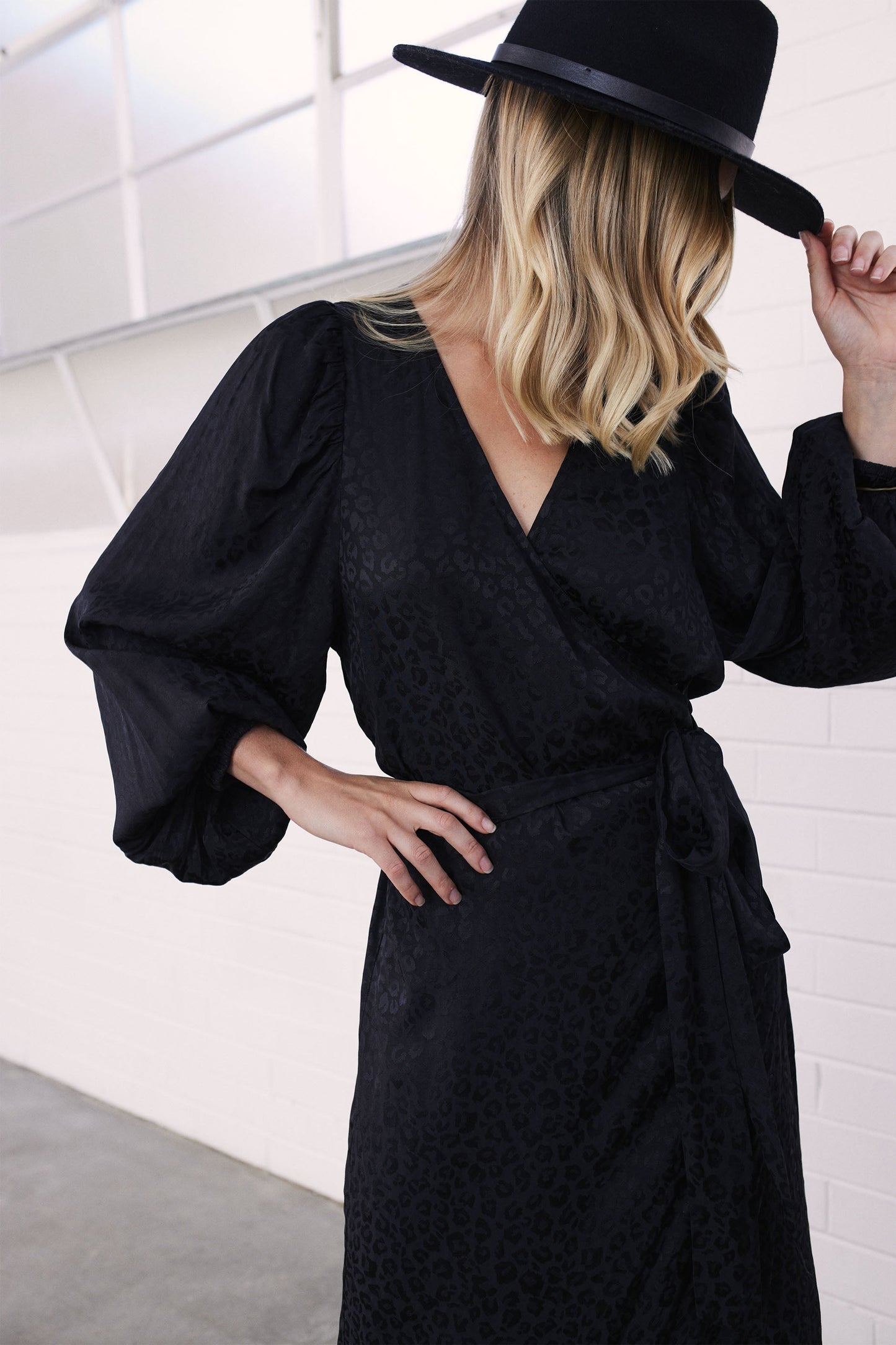 Simona Jacquard Wrap Dress