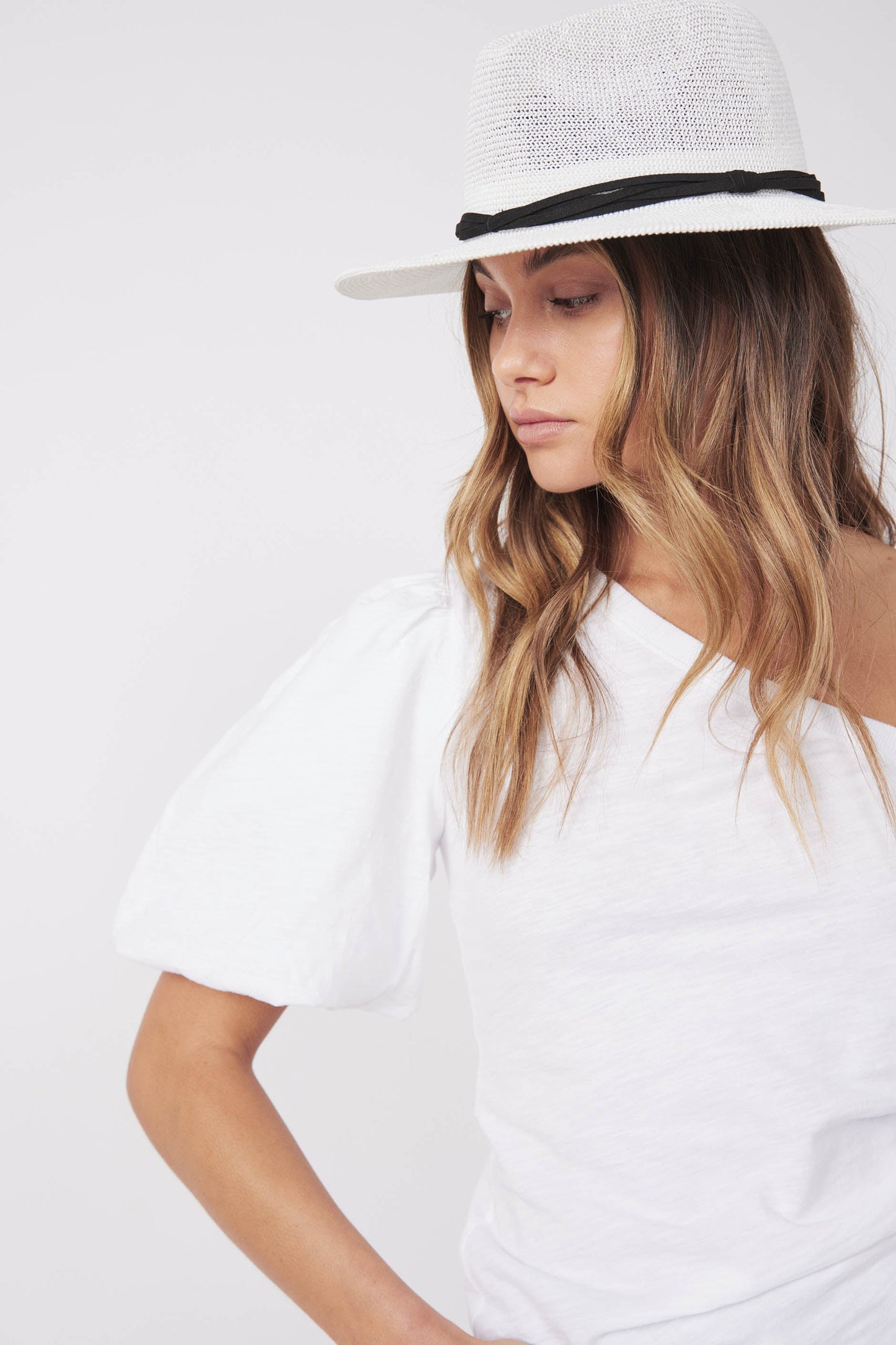 Kara One Sleeve Puff Top