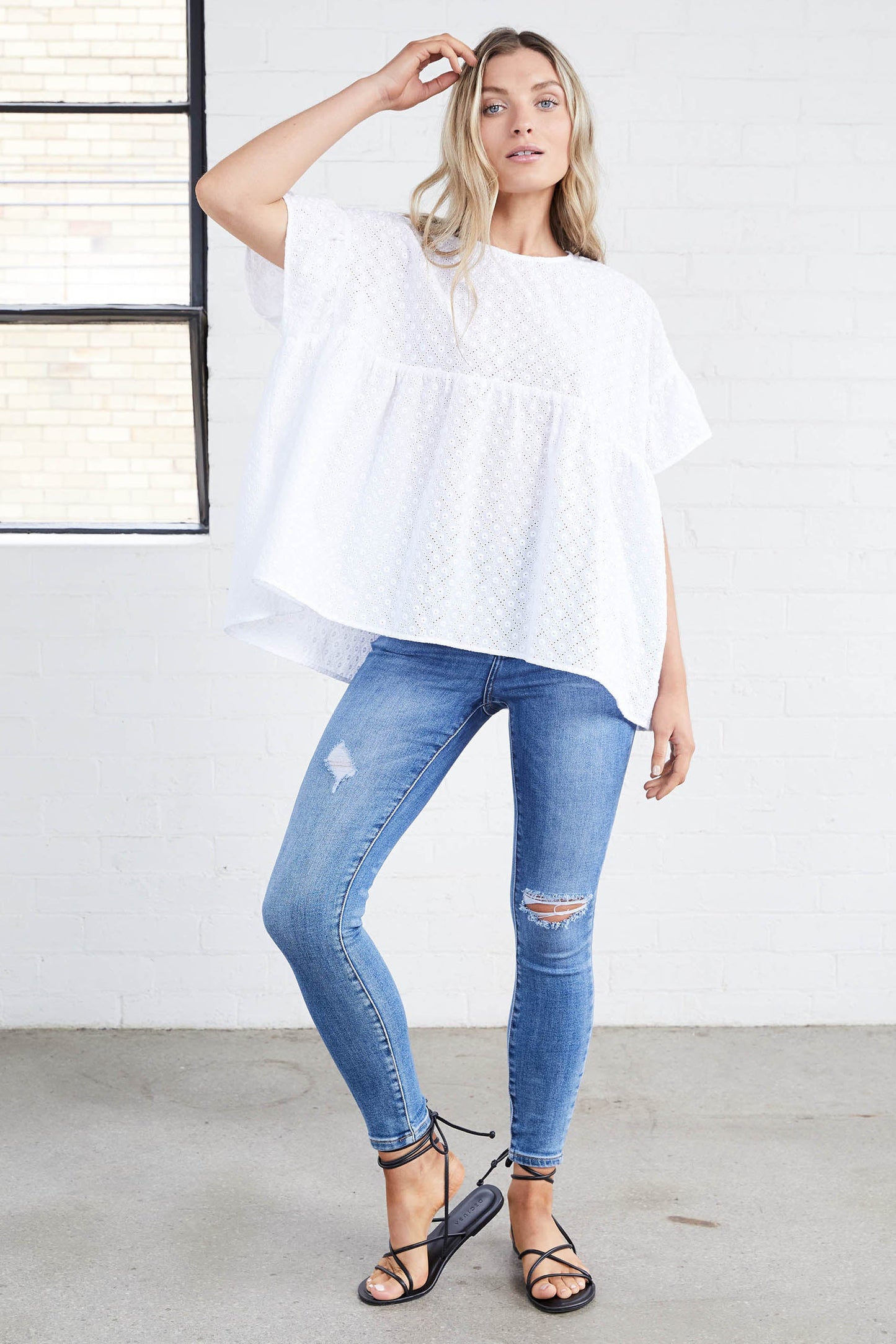 Bree Broderie Top
