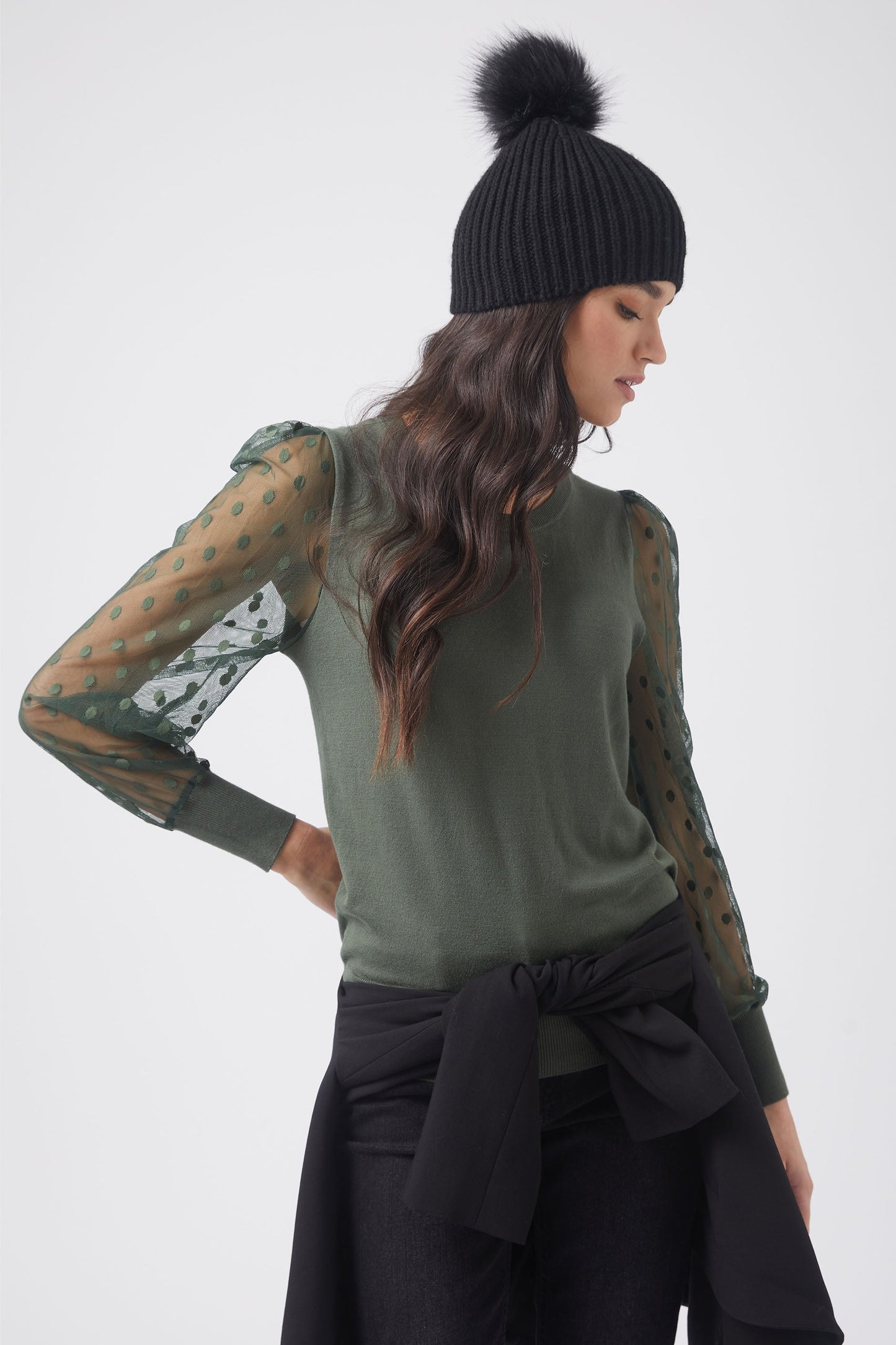 Mandy Lace Sleeve Knit Top