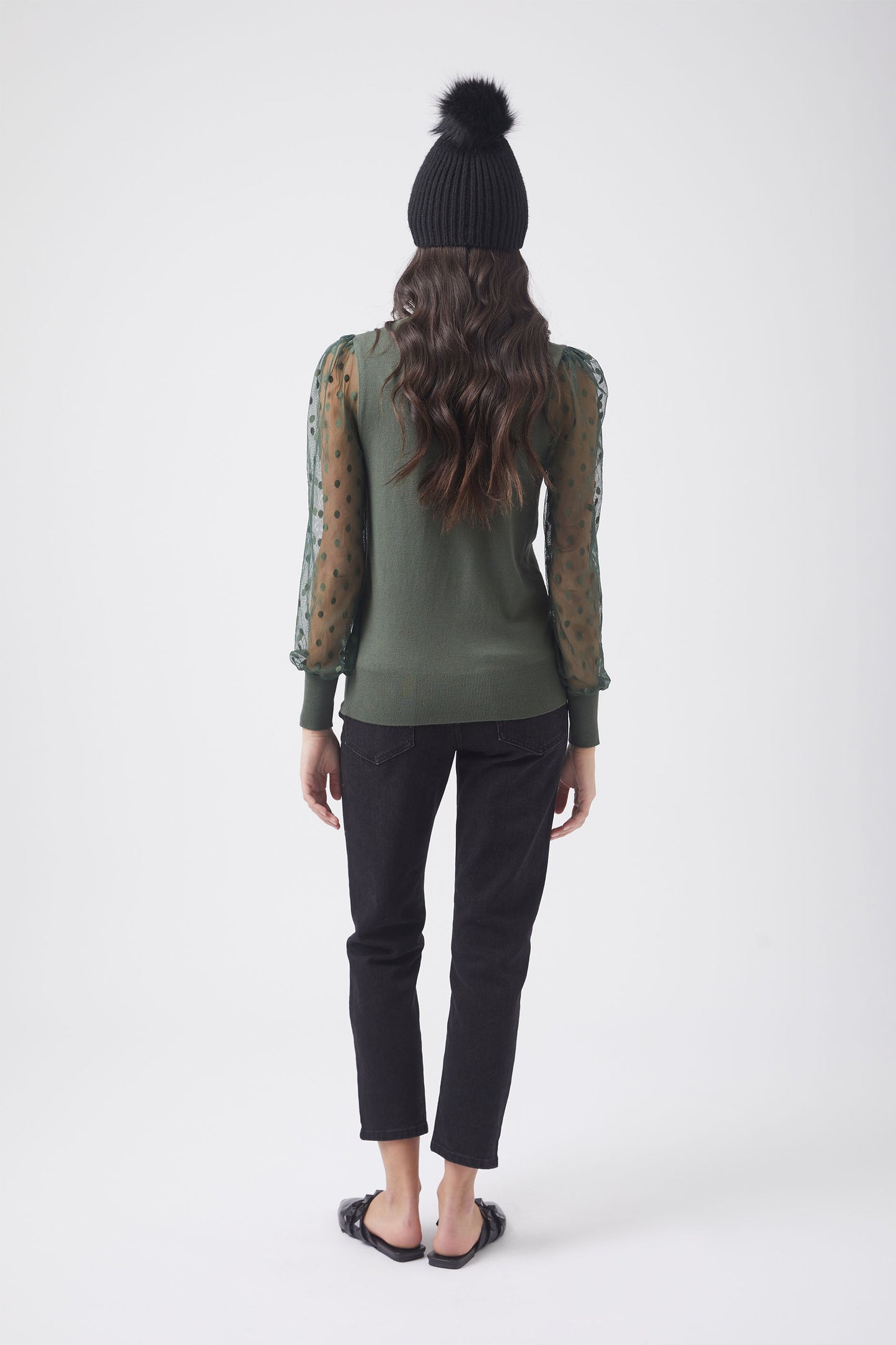 Mandy Lace Sleeve Knit Top