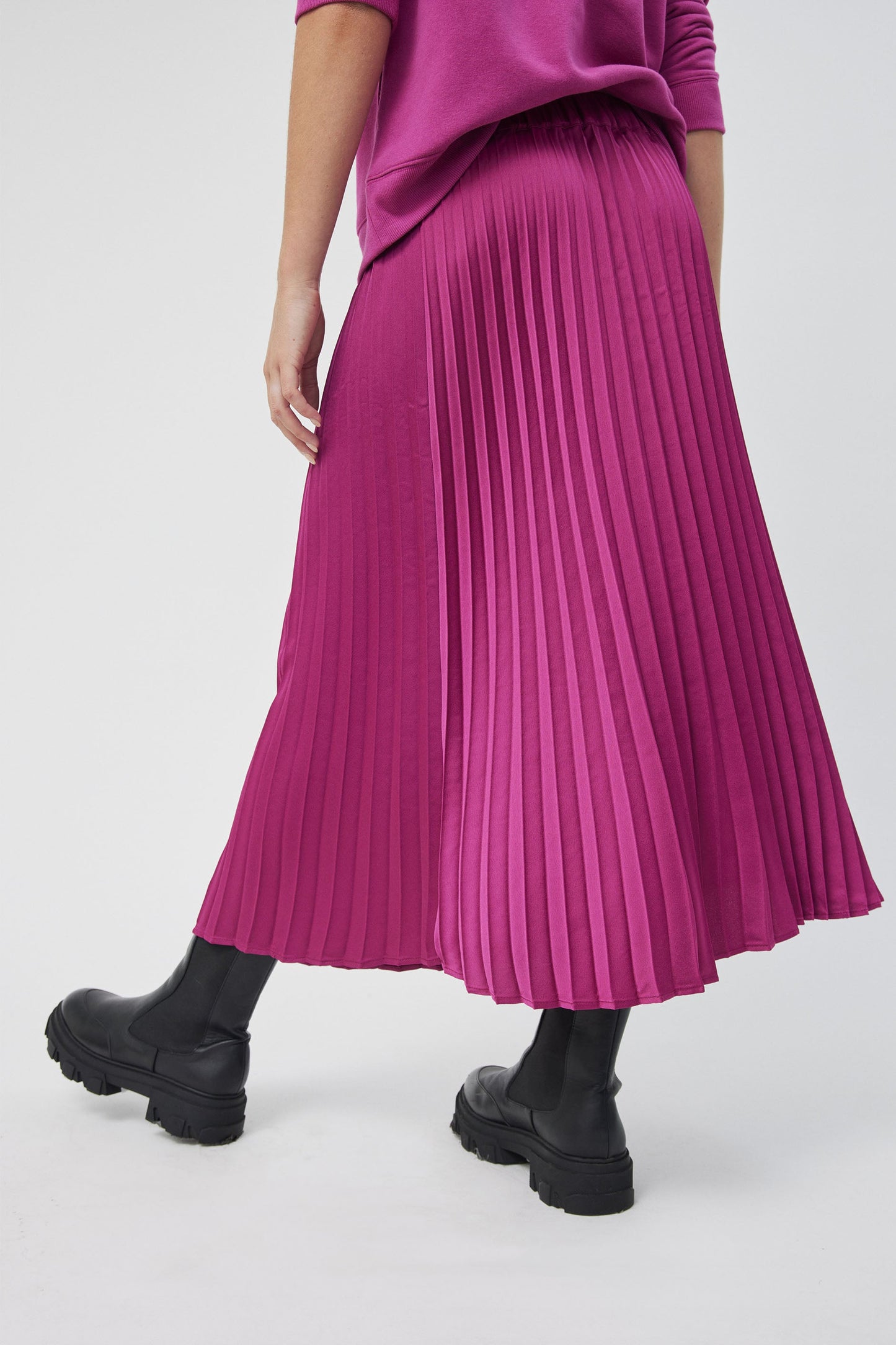 Kiki Satin Pleated Skirt