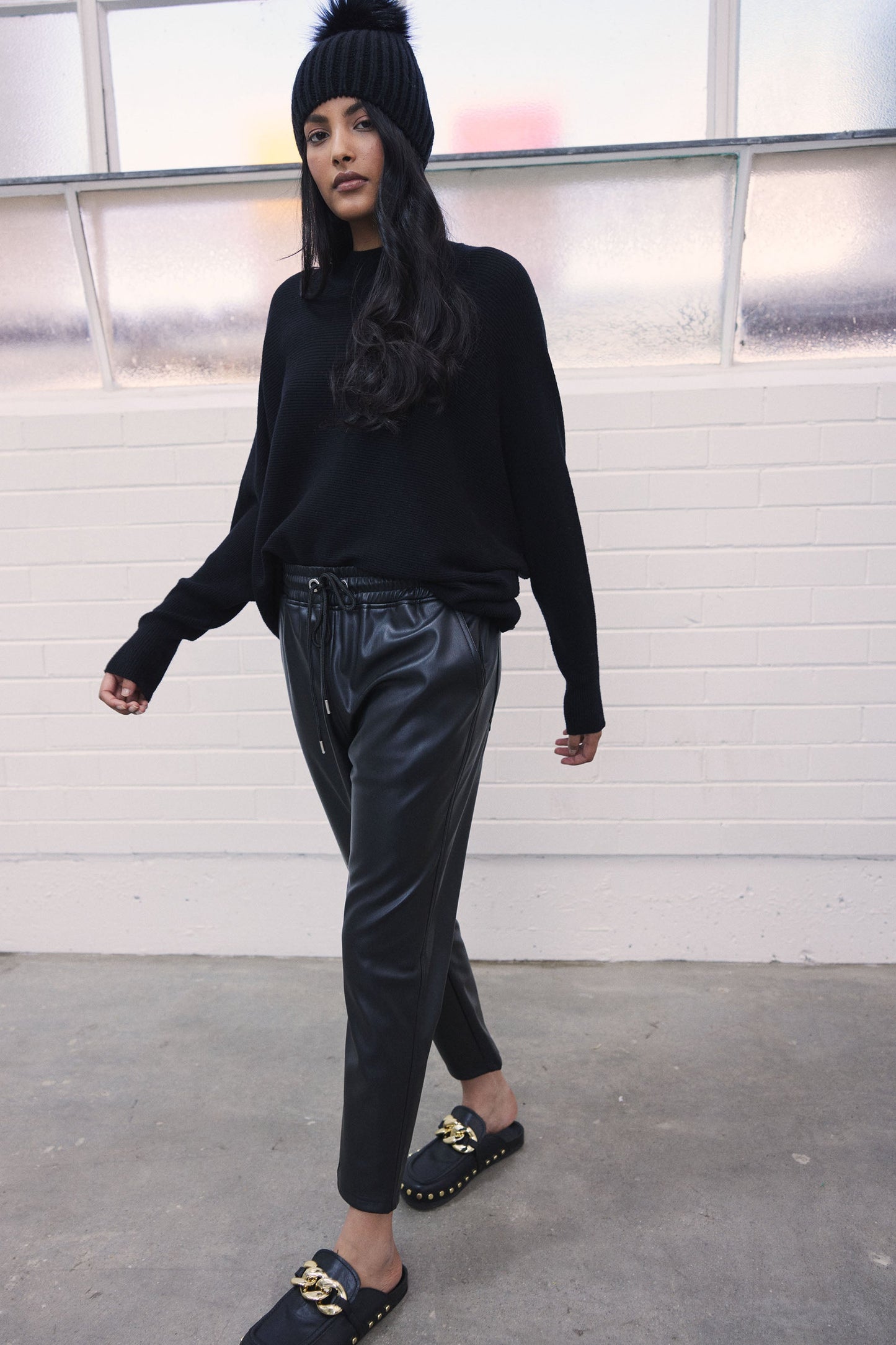 Hazel PU Slouch Pant