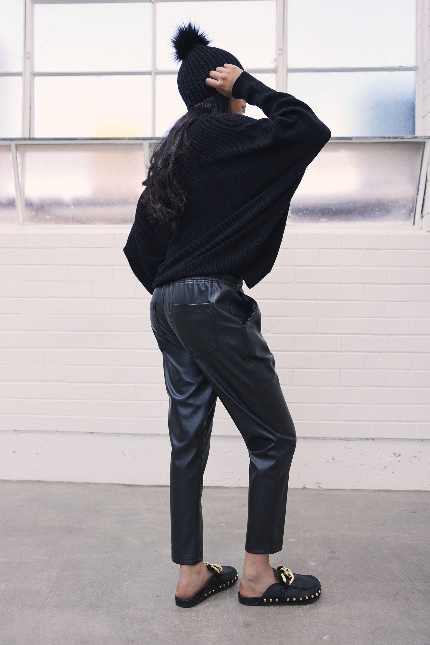 Hazel PU Slouch Pant