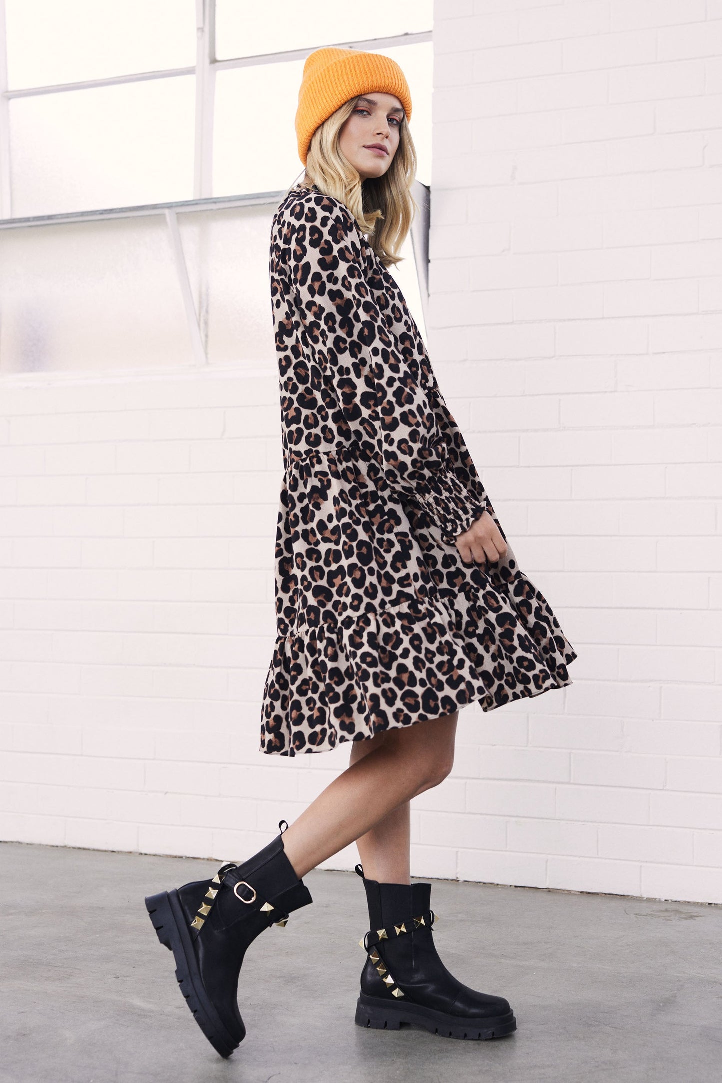Lizzie Ruffle Hem Mini Dress