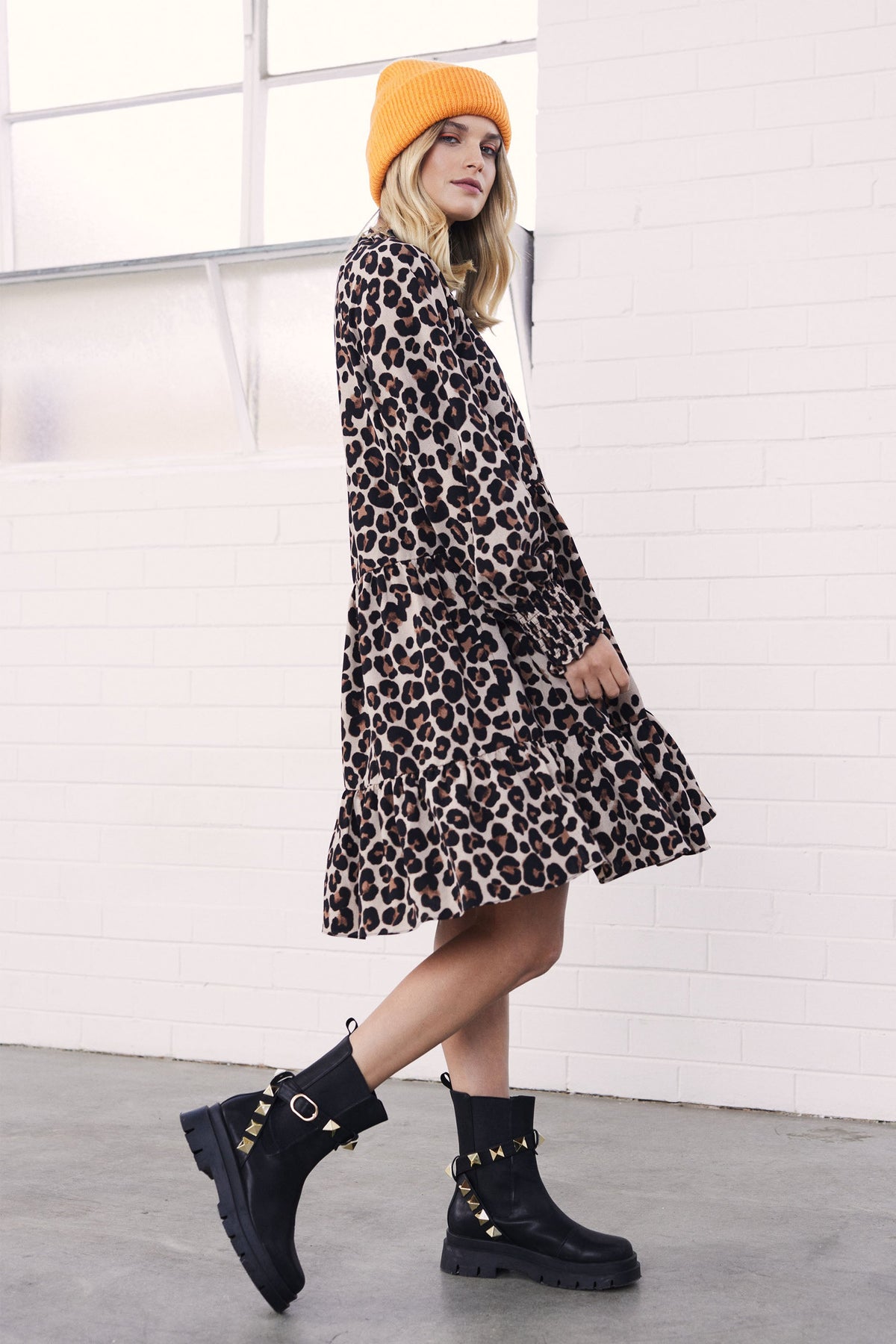 Lizzie Ruffle Hem Mini Dress