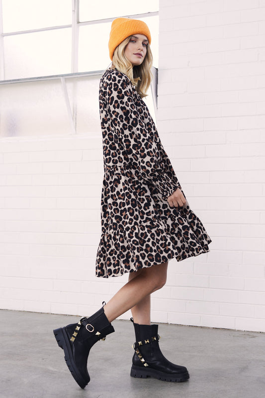 Lizzie Ruffle Hem Mini Dress