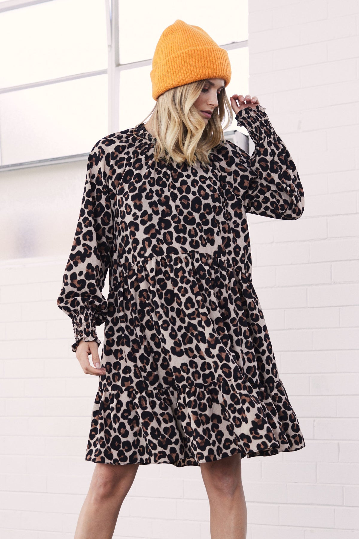 Lizzie Ruffle Hem Mini Dress