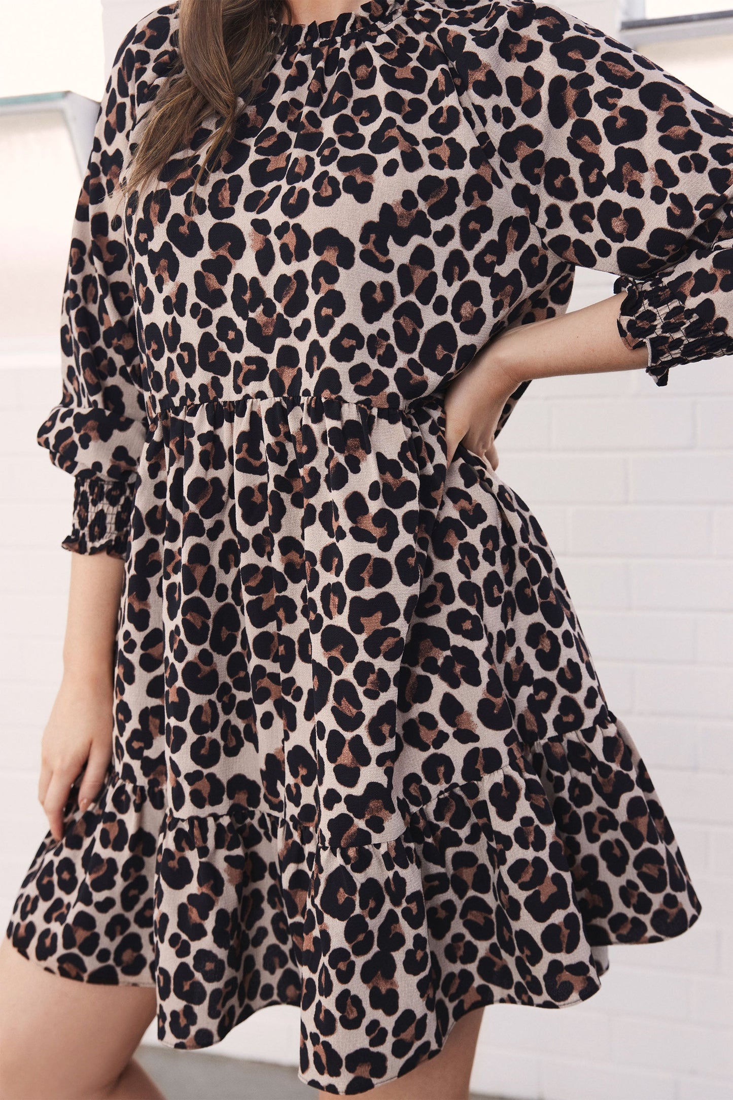 Lizzie Ruffle Hem Mini Dress