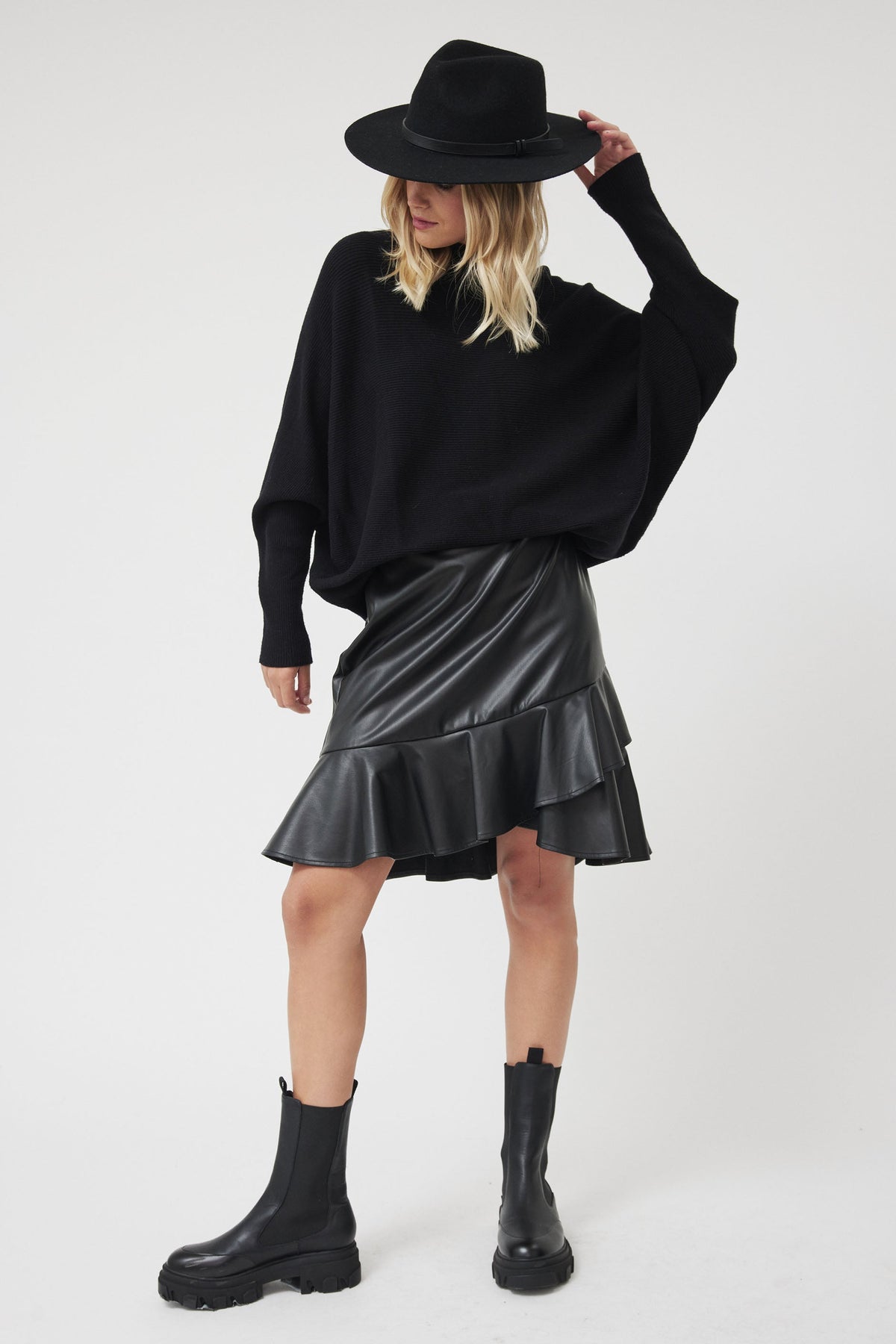 Rosa PU Crossover Mini Skirt