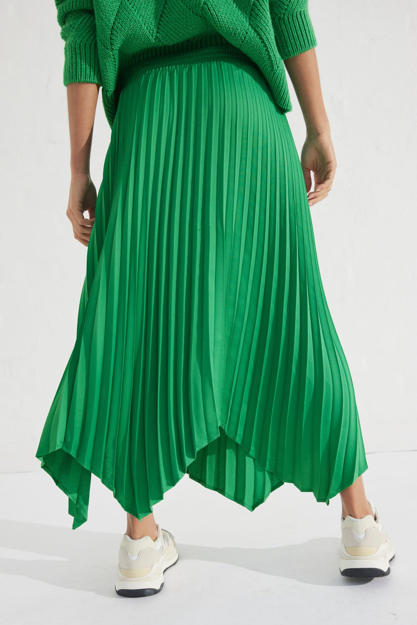 Lia Asymmetric Pleated Skirt