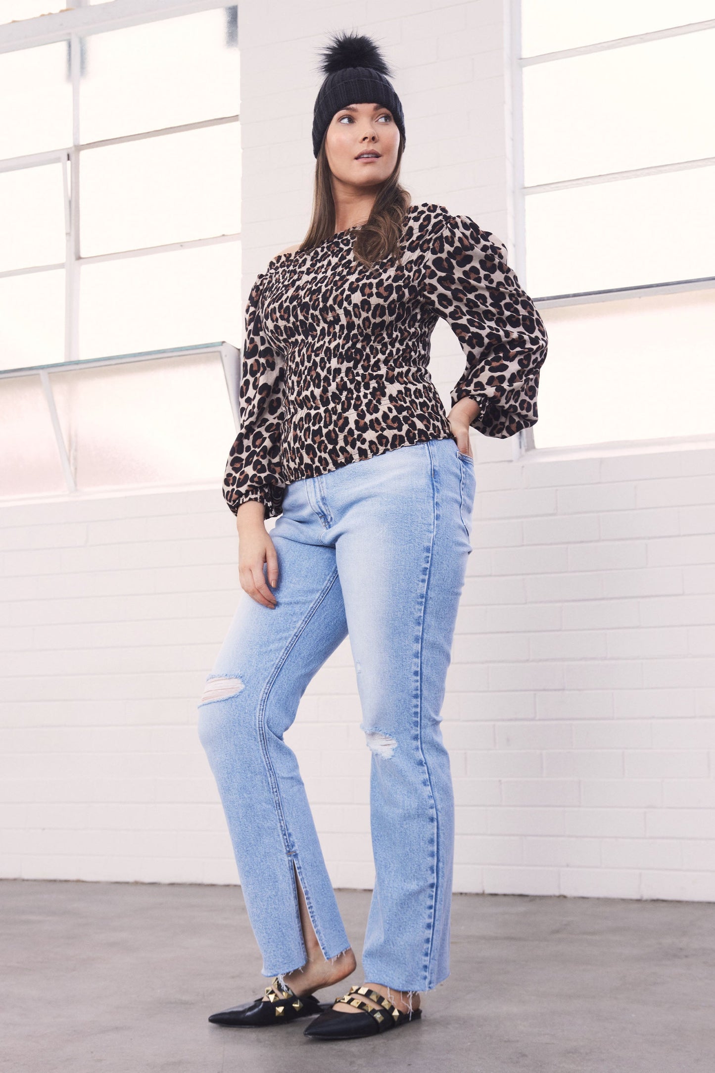 Raven Shirred Top