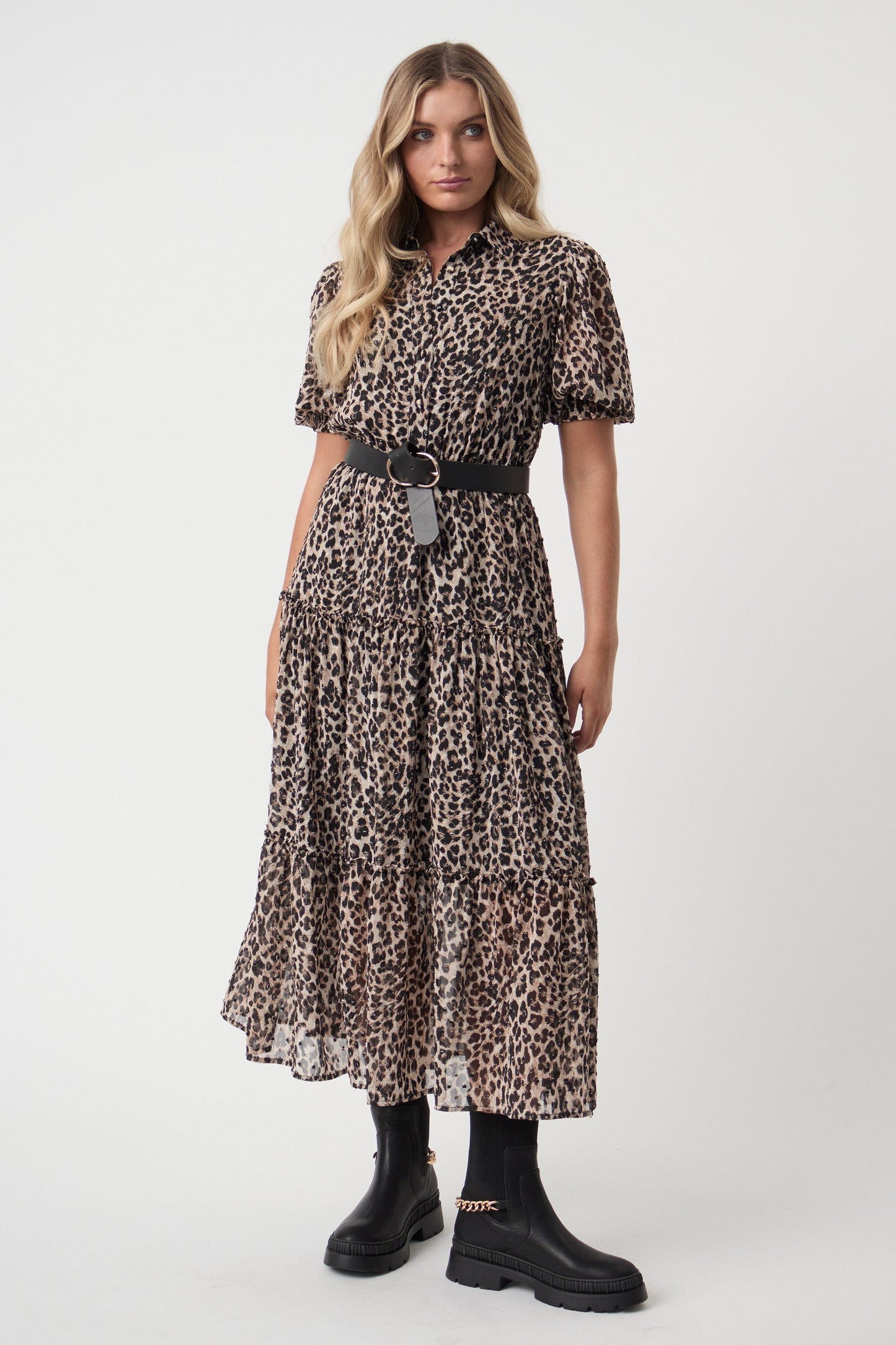 Santina Tiered Midi Dress