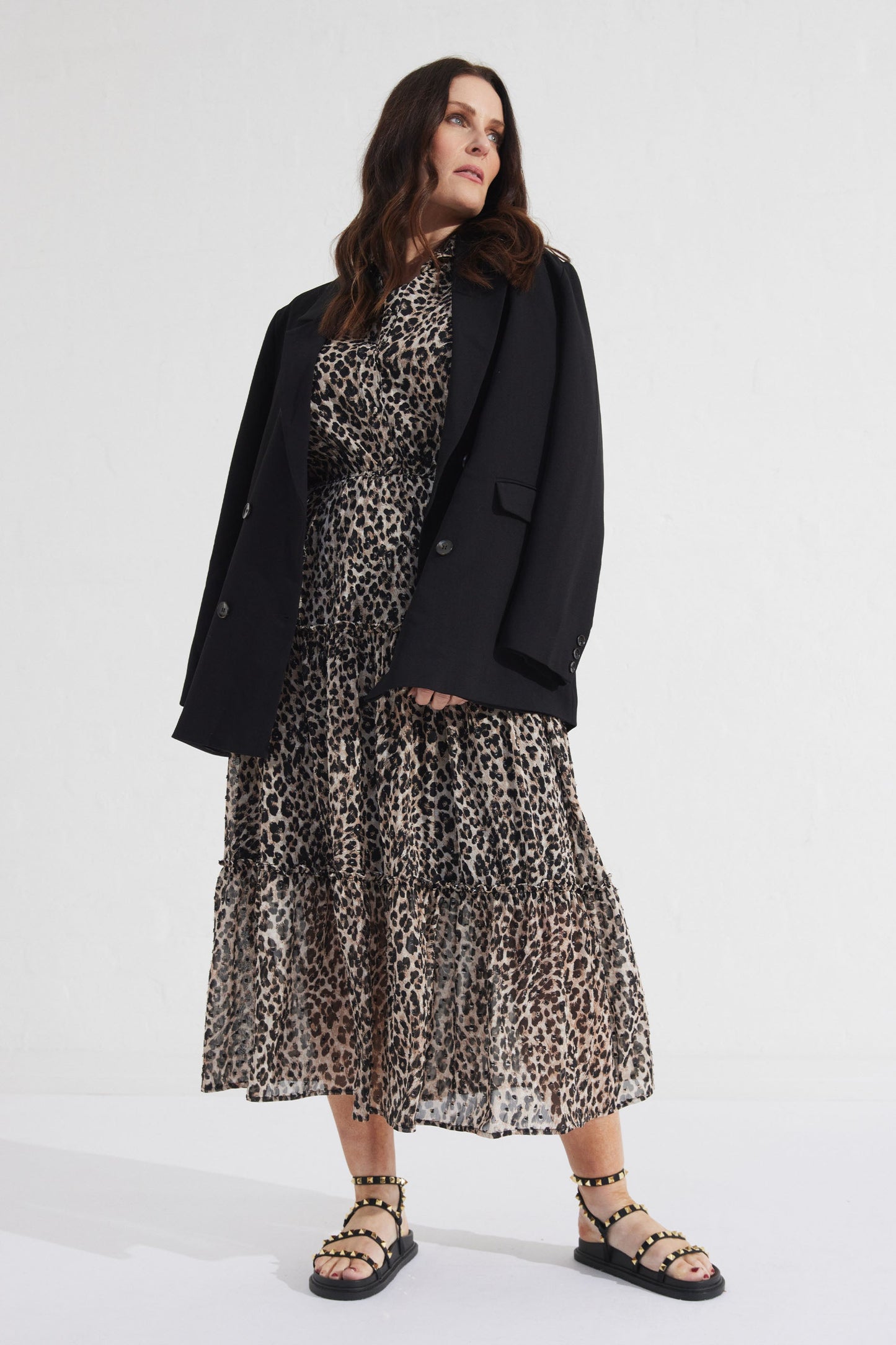 Santina Tiered Midi Dress