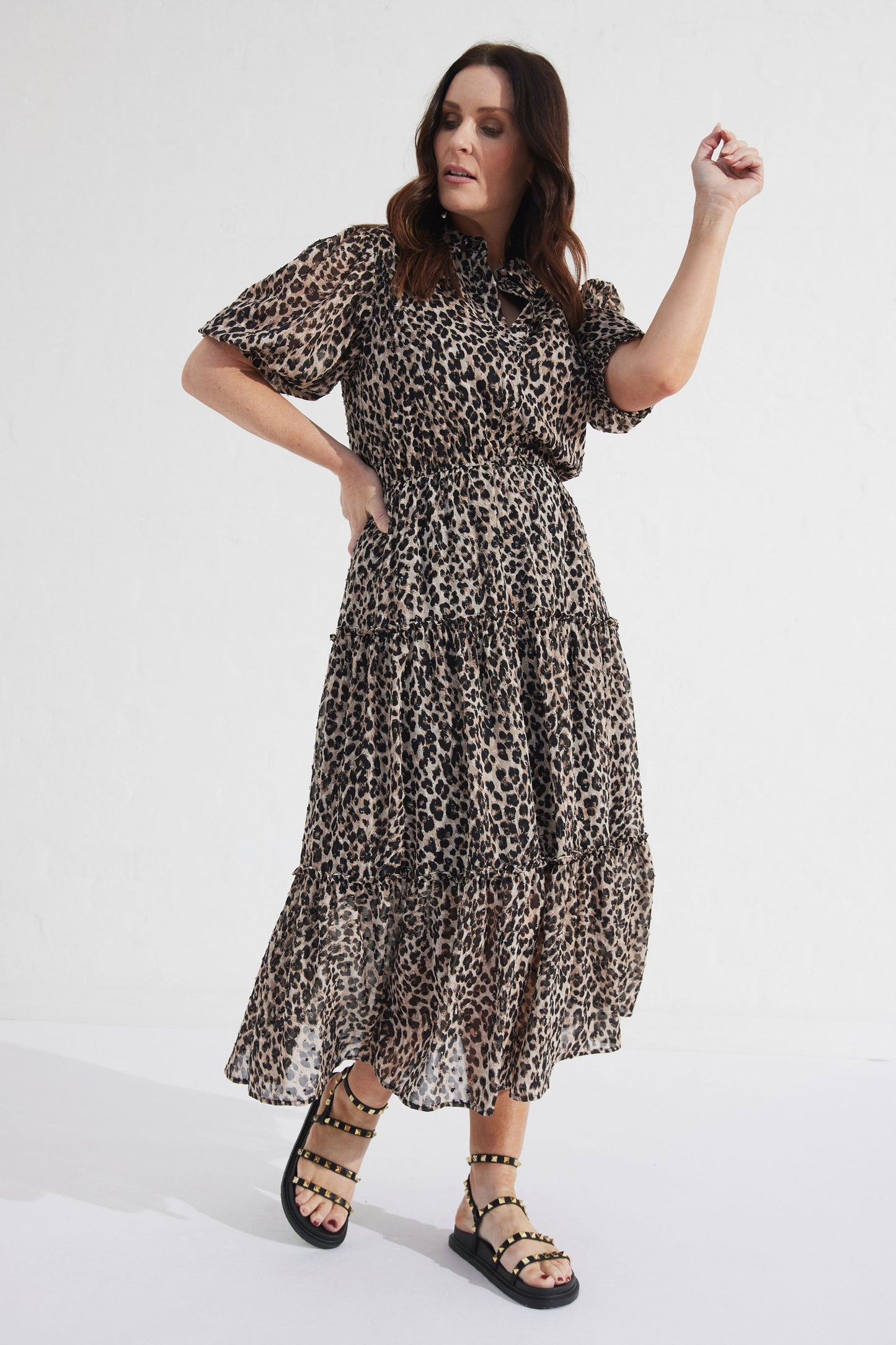 Santina Tiered Midi Dress