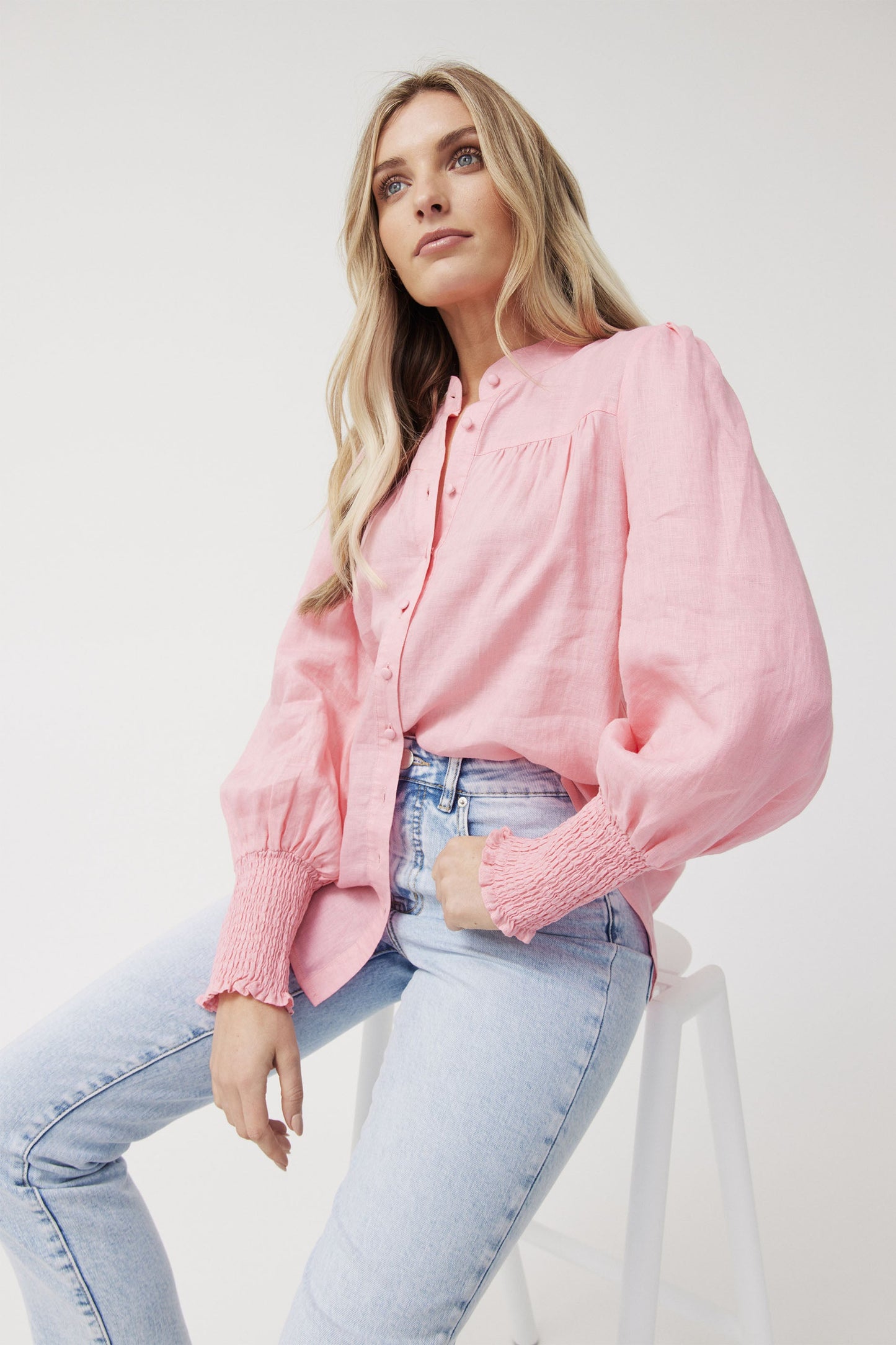 Natasha Shirred Cuff Shirt